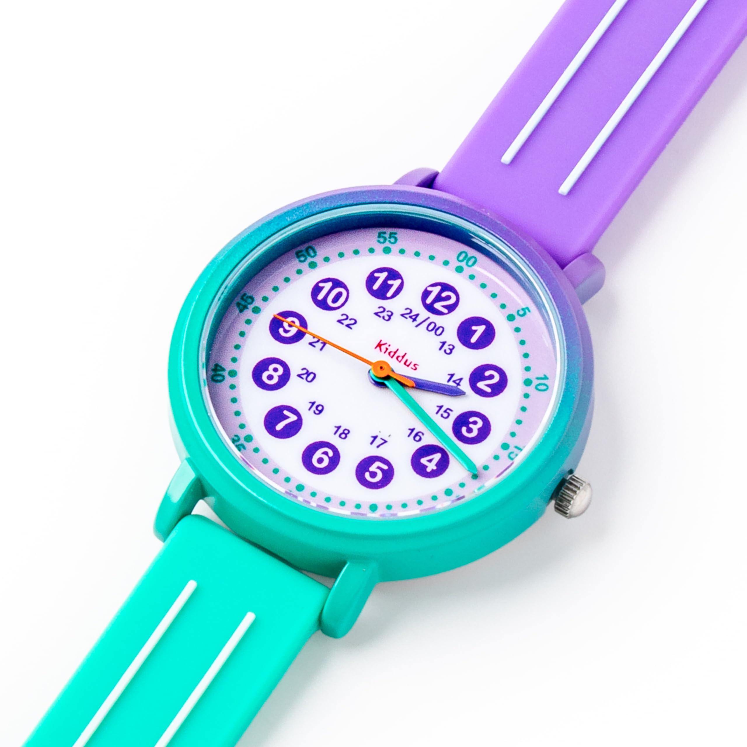Kiddus Reloj de Aprendizaje para Niña, 5ATM Resistencia al Agua, Analógico Mecanismo Japonés