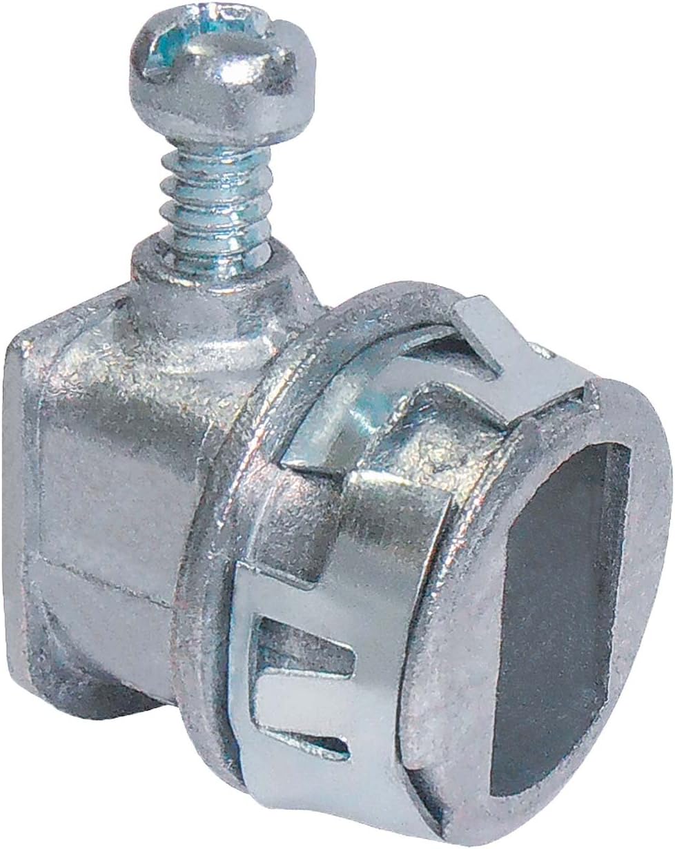 SIGMA ENGINEERED SOLUTIONS ProConnex C-560 Snap Lock AC/MC Connector 3/8" Silver, 25-Pack