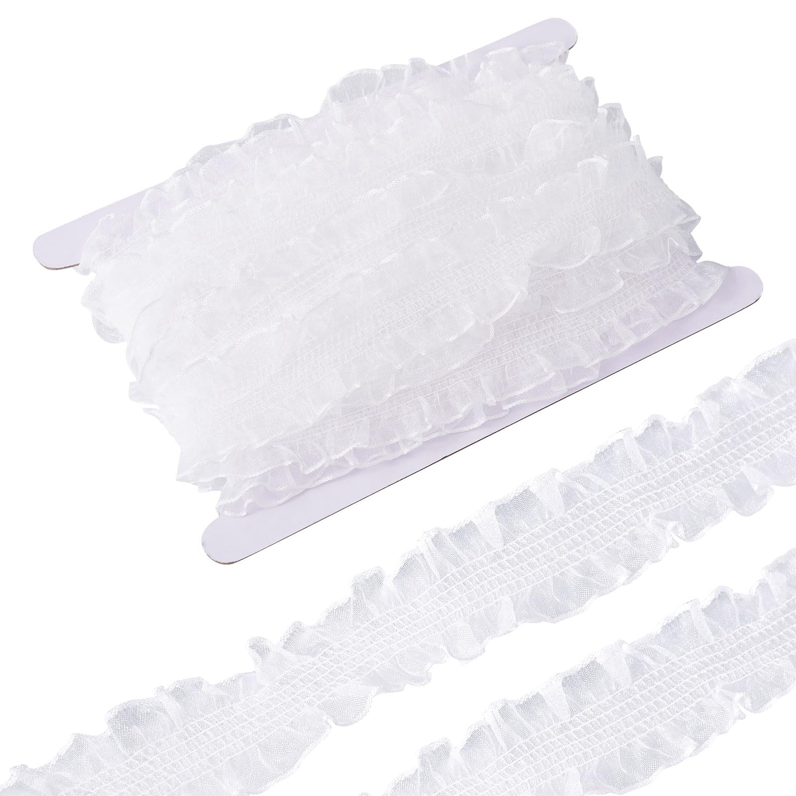 Ruban dentelle mousseline de soie blanc élastique de haute qualité pour couture