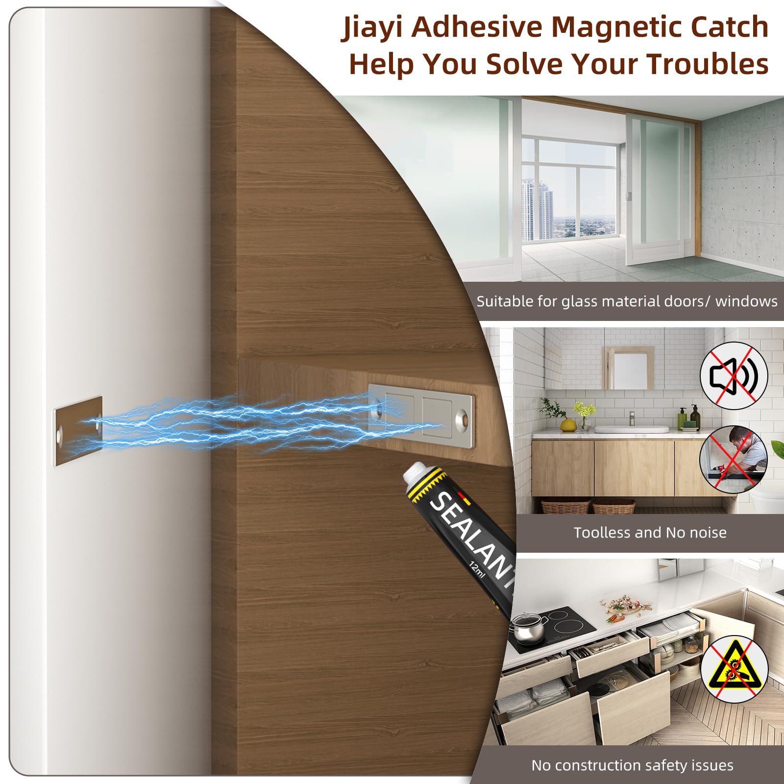 Alriedy 4er Pack Magnetverschlüsse - Starke Magnetschnäpper Für Schranktüren