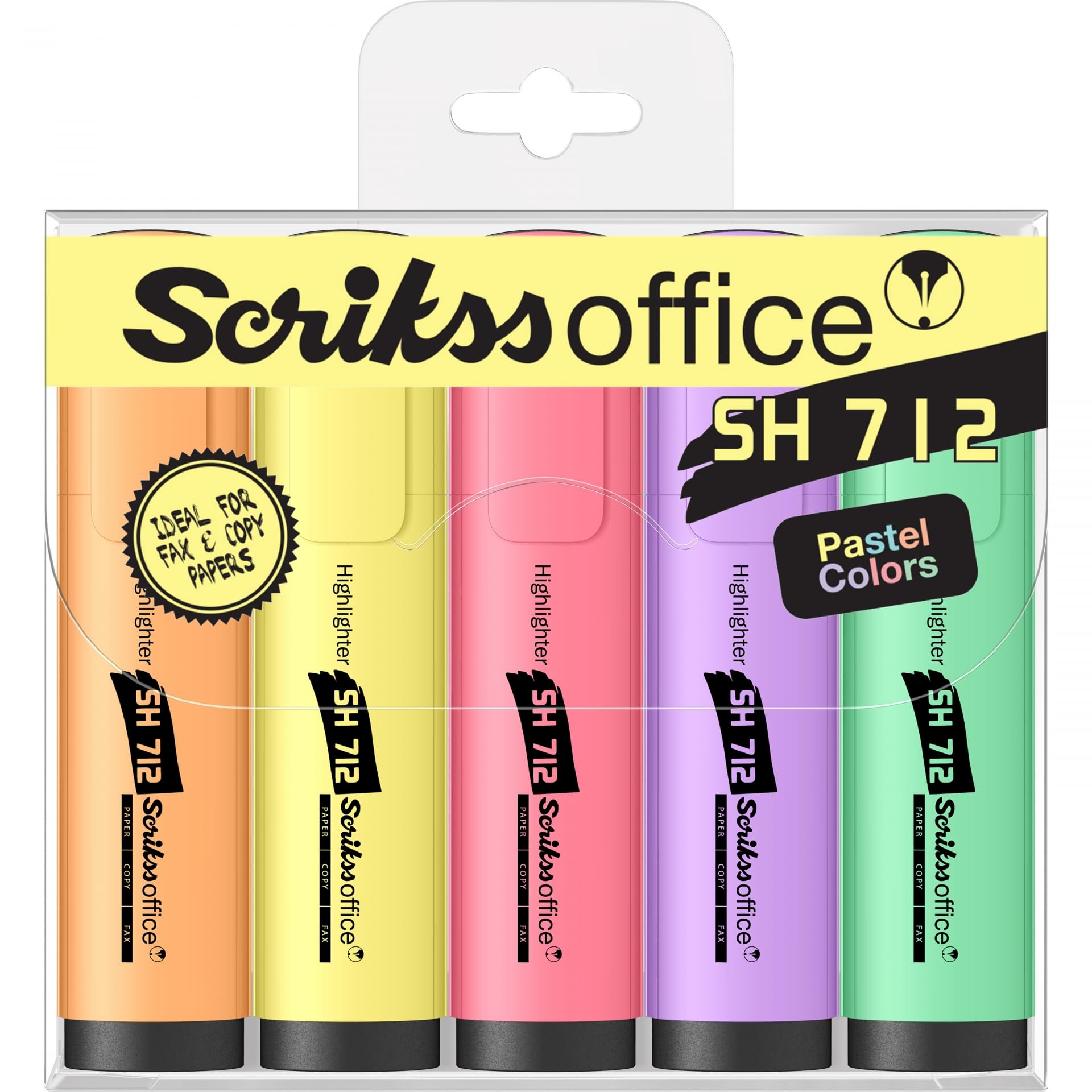 Scrikss Office Sh712 Pastel Glow - Confezione da 5 blister