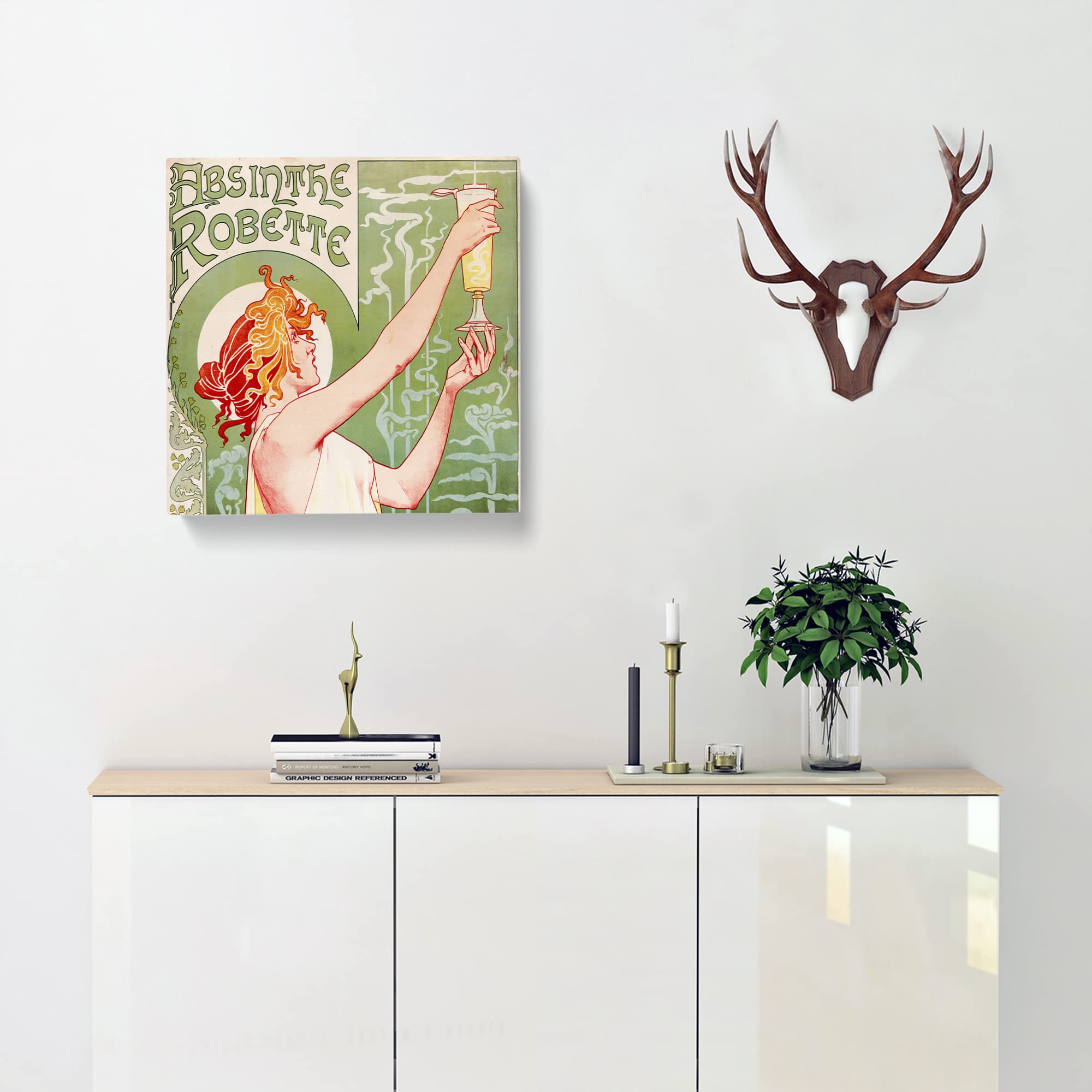 Absinthe by Henri Privat Livemont Canvas Print, Mixed, 35L x 35W cm - Image 2