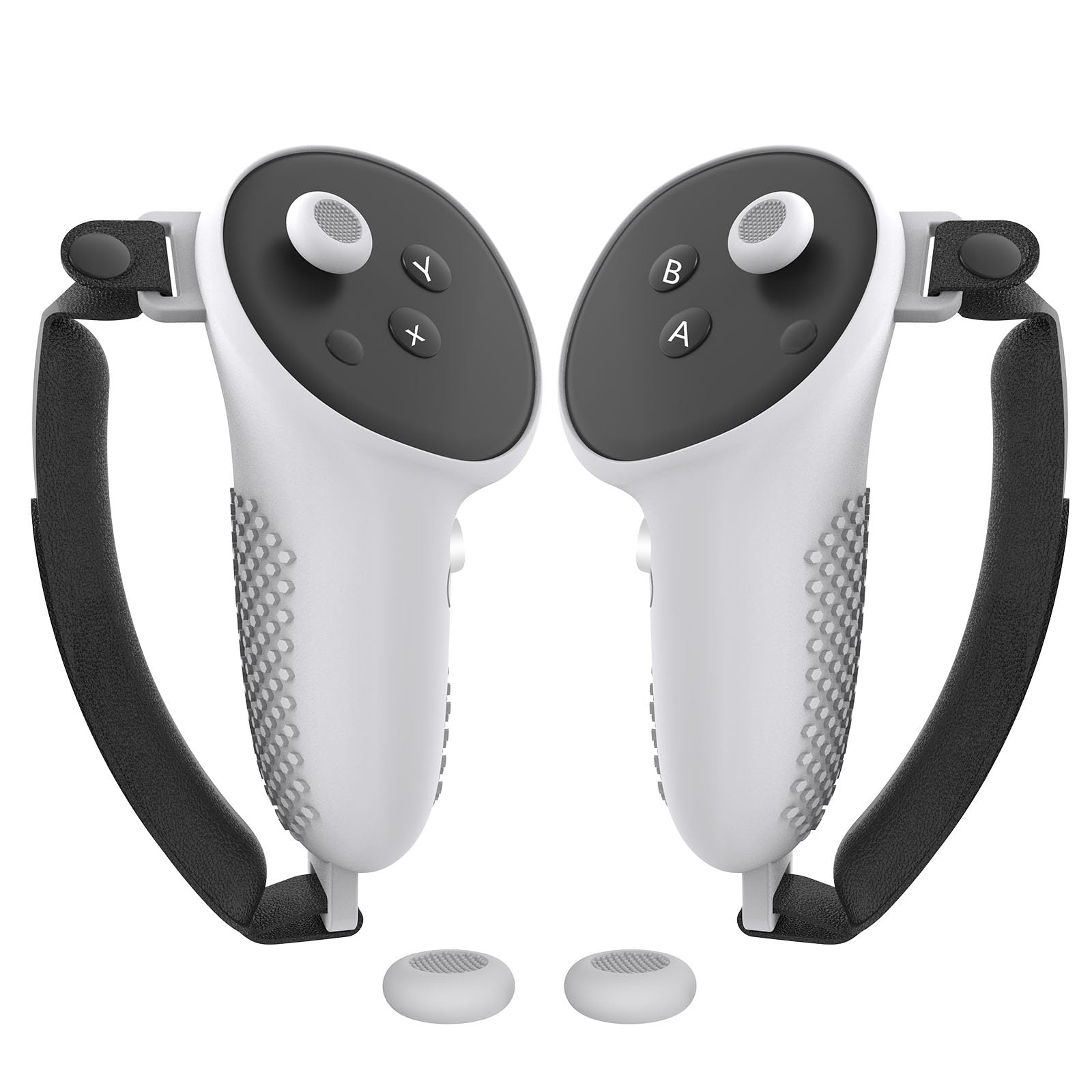 VR Controller Grips Cover for Oculus Quest 3, MTomatoVR Protective VR Silicone Cover Accessories Compatible with Meta Oculus 3, Anti-Throw Controllers Skins + Button Caps - White (B0CHS3D8RV) Amazon Price History, Amazon Price Tracker