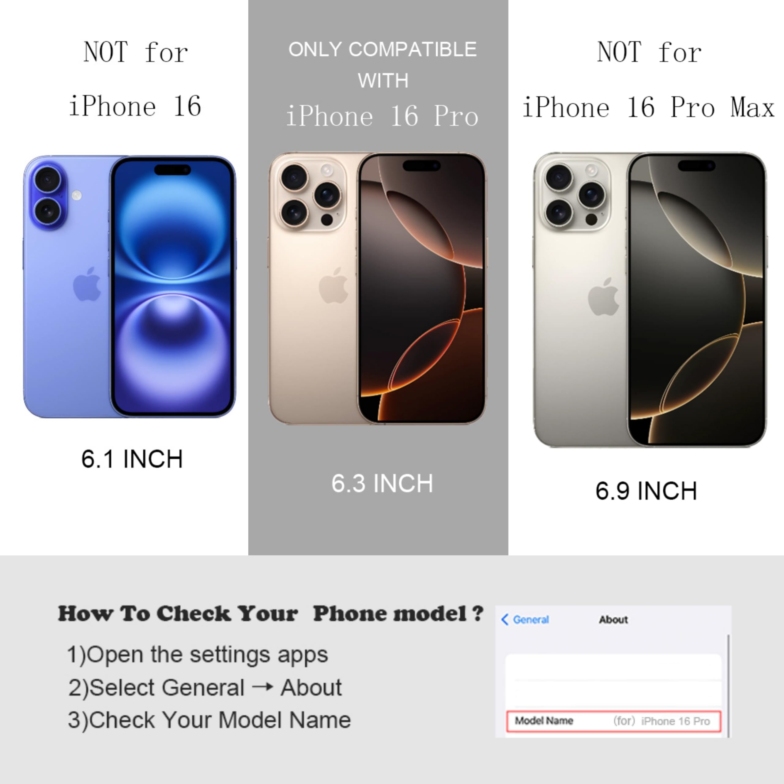 FABSPARK Funda para iPhone 16 Pro, compatible con MagSafe, magnética, transparente, rizada, ondulada, marco ondulado, con purpurina brillante, policarbonato duro acrílico transparente para iPhone 16