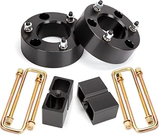 Dynofit 3" Front & 2" Rear Lift Kits for 2007-2024 Silverado 1500 Sierra 1500 (2WD/4WD), Full Suspension Leveling Kit with Front Strut Spacers and Block U-Bolt Set