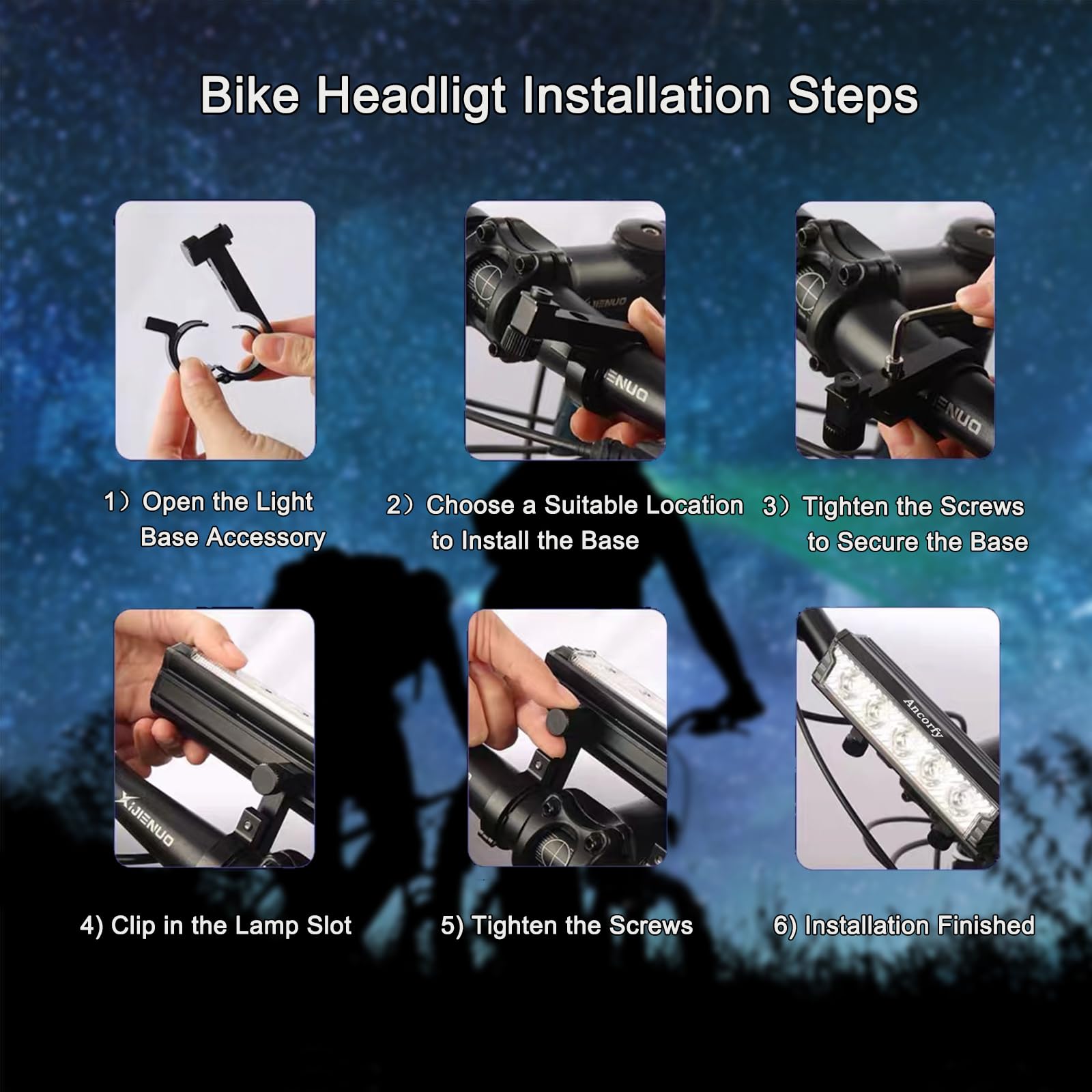Super Bright LED Bike Light, USB Ricaricabile Bicicletta Faro, Impermeabile Bike Headlight, 5 Modalità 2800 Lumen Bicicletta Faro, MTB Off-Road Ciclismo Pendolari