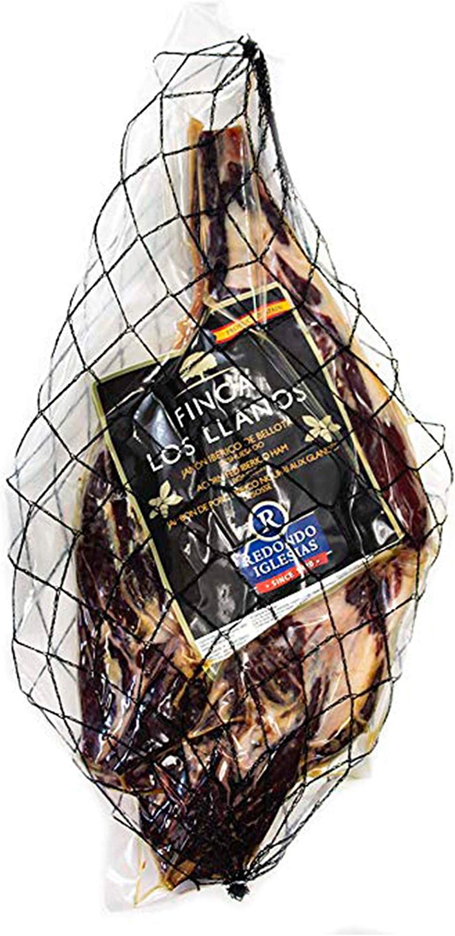 - Jamon Iberico de Bellota - La Finca los Llanos - Boneless 12 Lb (aprox) - 48 months aged - Dry cured Ham - Spain Gourmet Delicatessen - 1 units