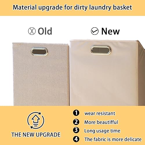 Miniatura 5 de Cesta de lavandería con estantes de 2 niveles y cesta inclinable, cestas organizadoras de ropa sucia, estante de almacenamiento de baño para