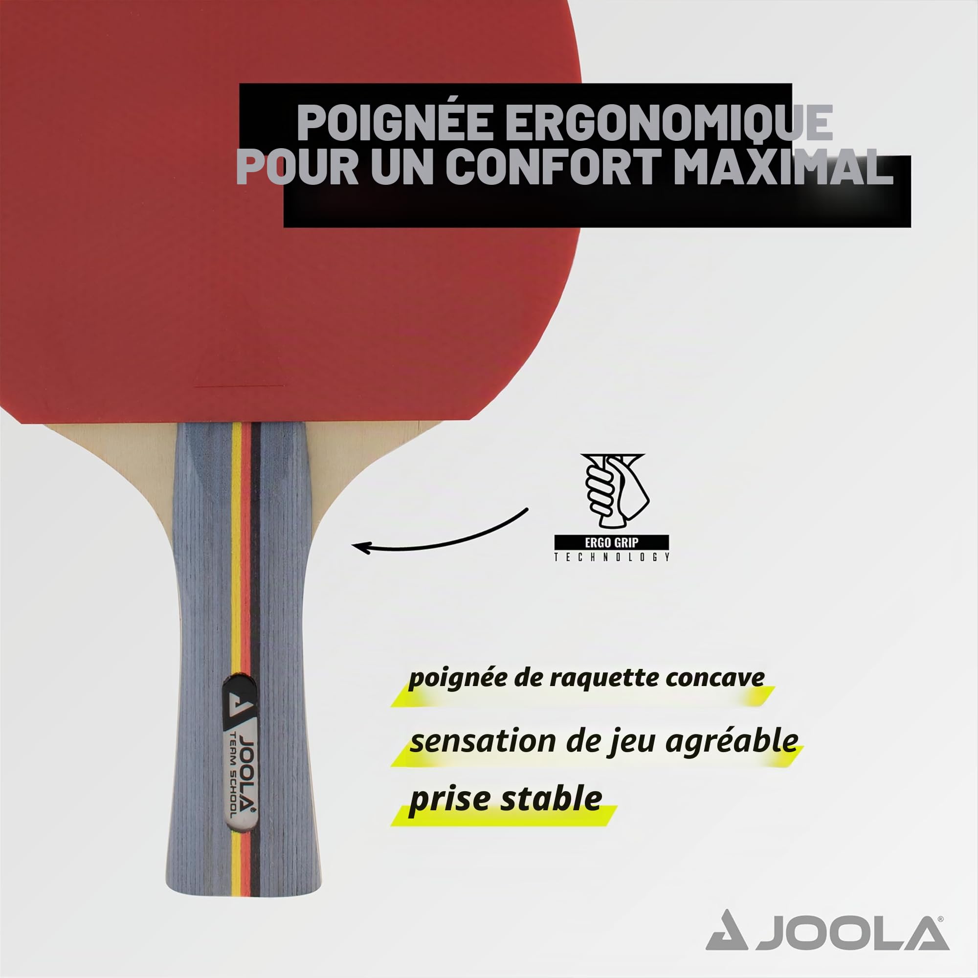 JOOLA Team School Table Tennis Bat Multi-Colour