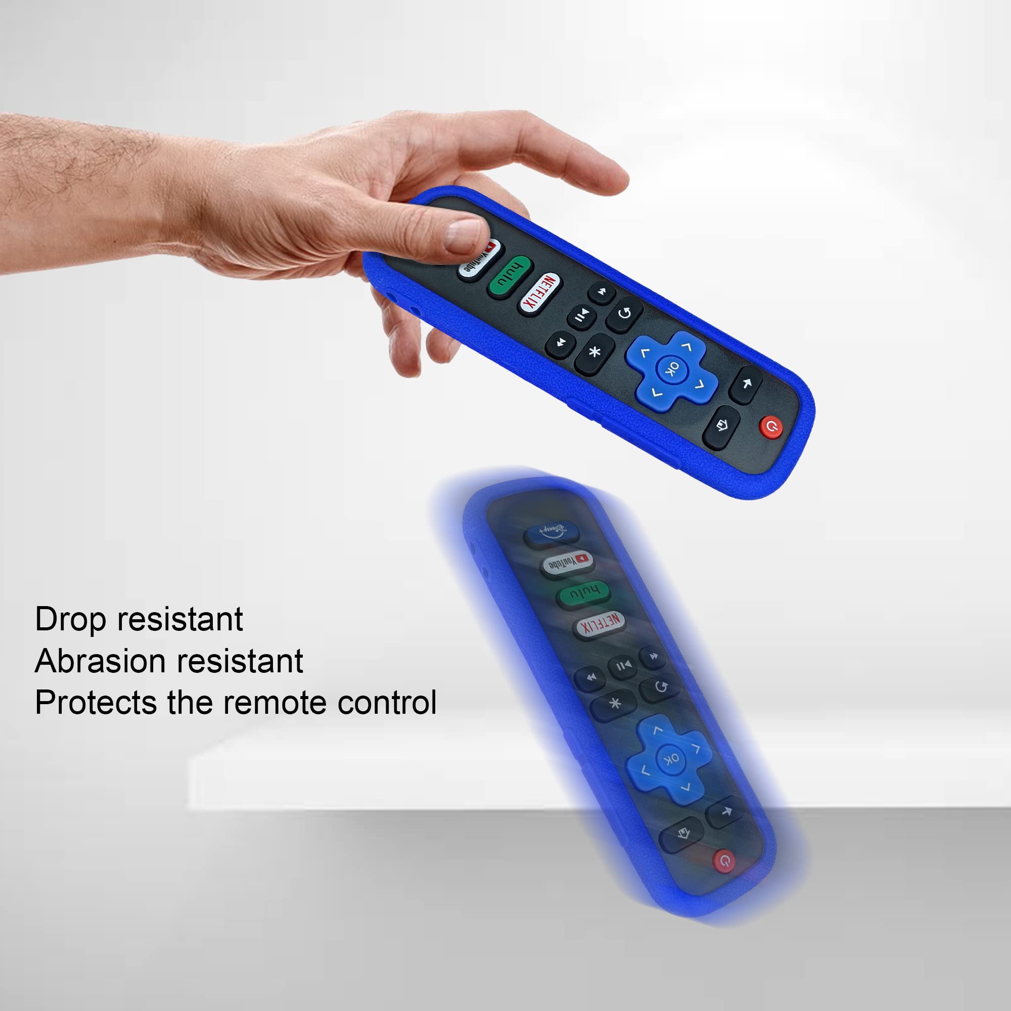 Protective Silicone Case for Roku Remote Controller Drop-Proof and Washable Cover, Compatible with Multiple Models(Black) - Image 2