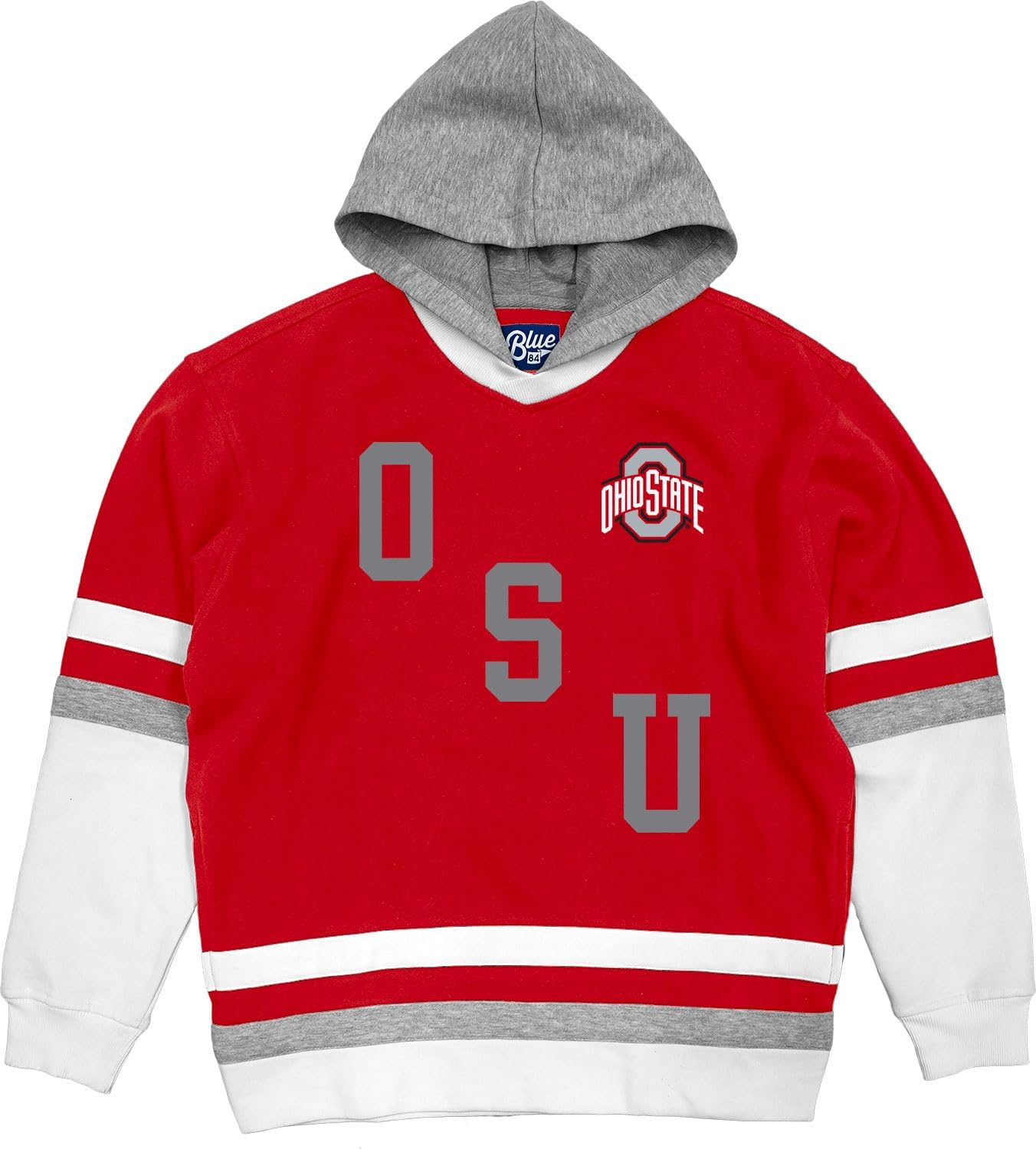 Blue 84 NCAA unisex-adult Ncaa Officially Licensed Hockey Hooded Sweatshirt Team Color