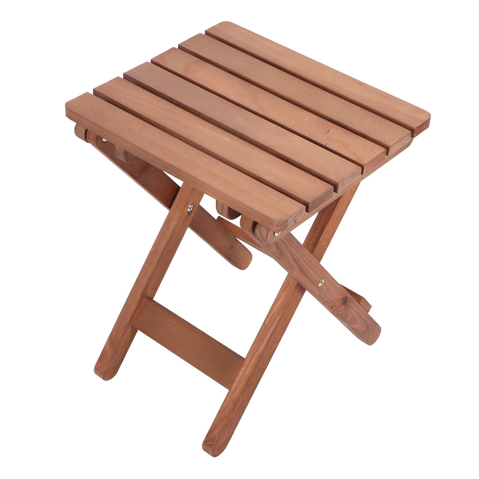 Yosoo Health Gear Taburete Plegable Taburete Bajo de Madera 36 X 44 X 36,3 Cm Silla Plegable con Diseño sin Instalación, Esquinas Redondeadas y Soporte Estable de 4 Patas para Niños, Hogar, Jardín,