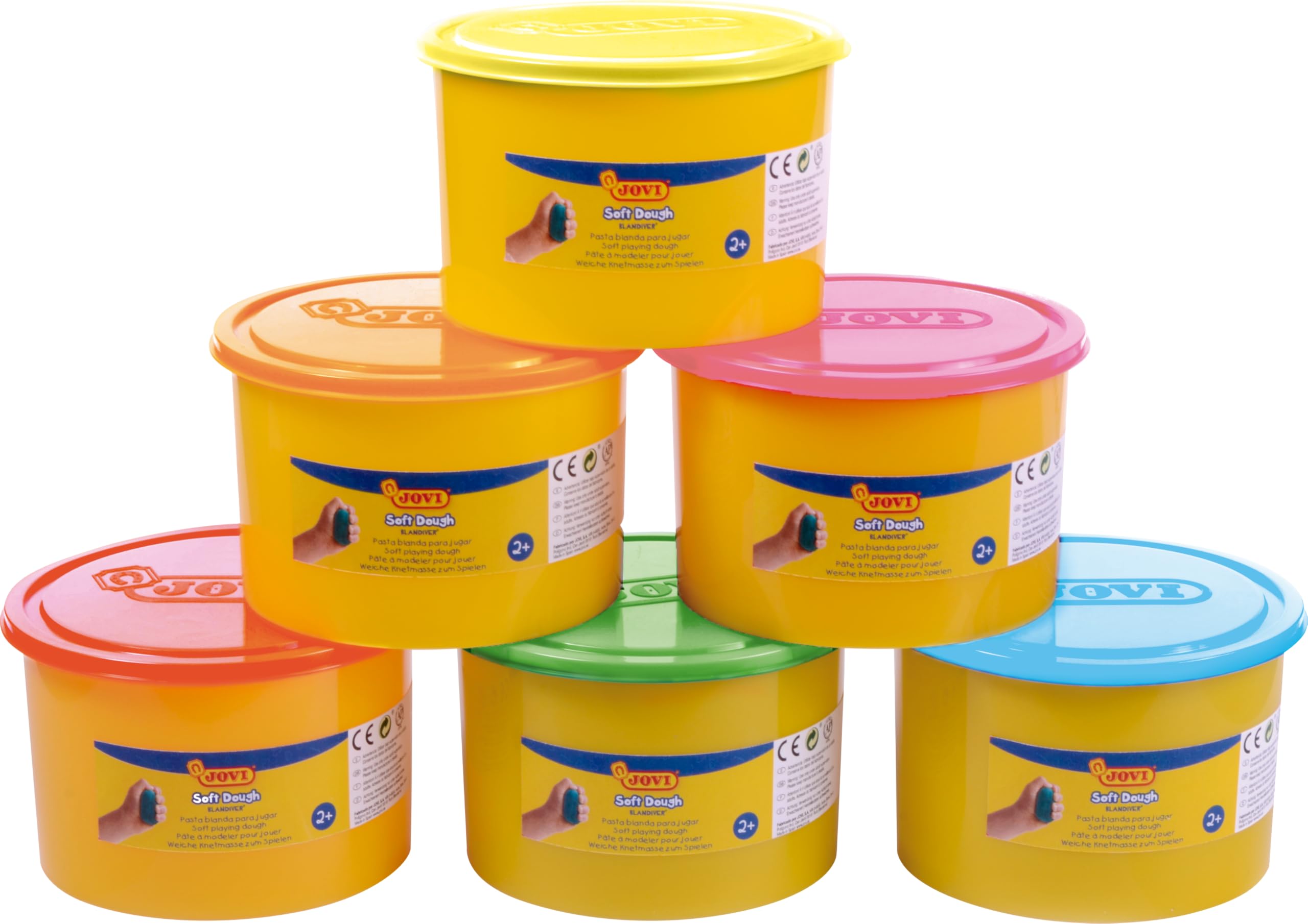 Jovi - Caja de 6 botes Soft Dough Blandiver, 460 g, colores surtidos (460/6)