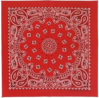 ハバハンク HAV-A-HANK バンダナ アメリカ製 トラディショナル ペイズリー メンズ レディース ユニセックス 男女兼用 MADE IN USA 綿100％ コットン レッド