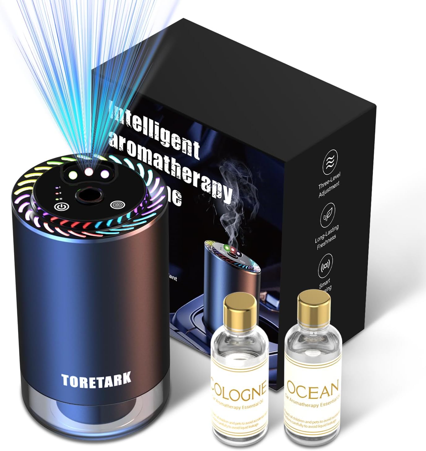 Smart Car Diffusers for Essential Oils with Starry Projection Light,3 Adjustable Modes Aromatizante Para Carro, Car Air Fresheners Long Lasting Automatic Switch Scent Adjustable