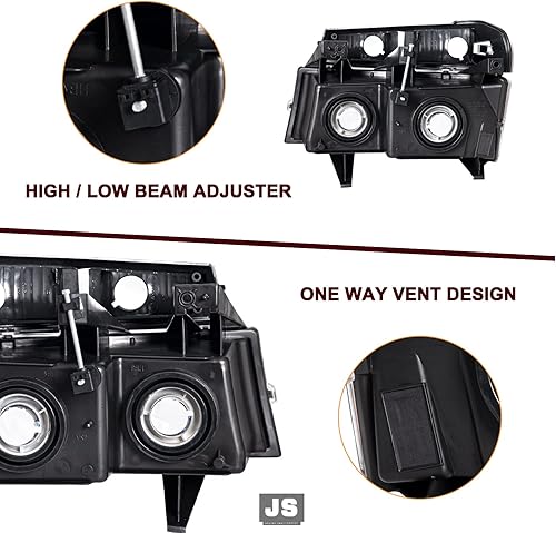 Miniatura 5 de JSBOYAT Conjunto de faros delanteros con luces de parachoques, 4 piezas compatible con Chevy ColoradoGMC Canyon 04-12, Isuzu I-Series 06-08, faro