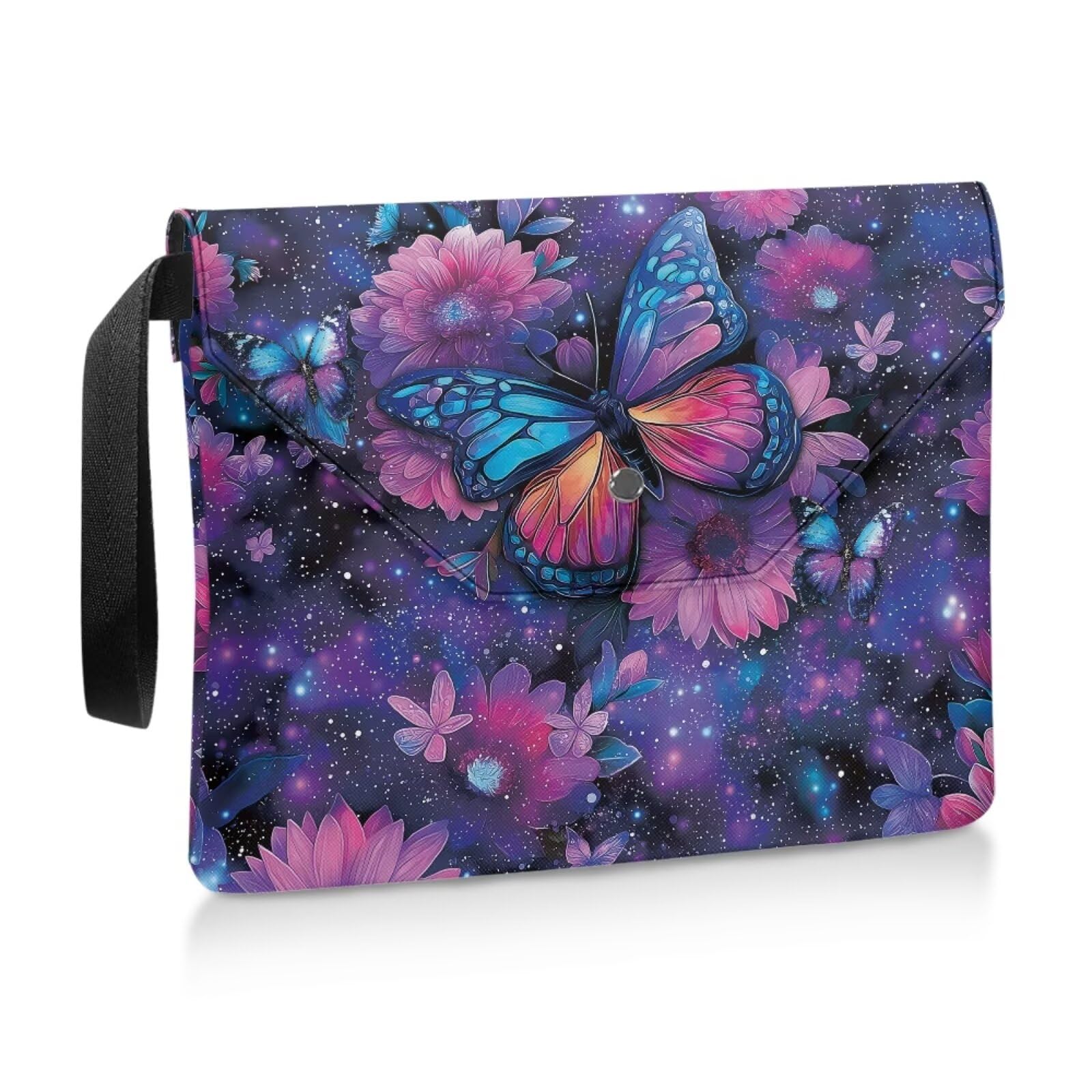 Custodia per libri stellata con farfalla viola 30 x 24 cm copertura protettiva
