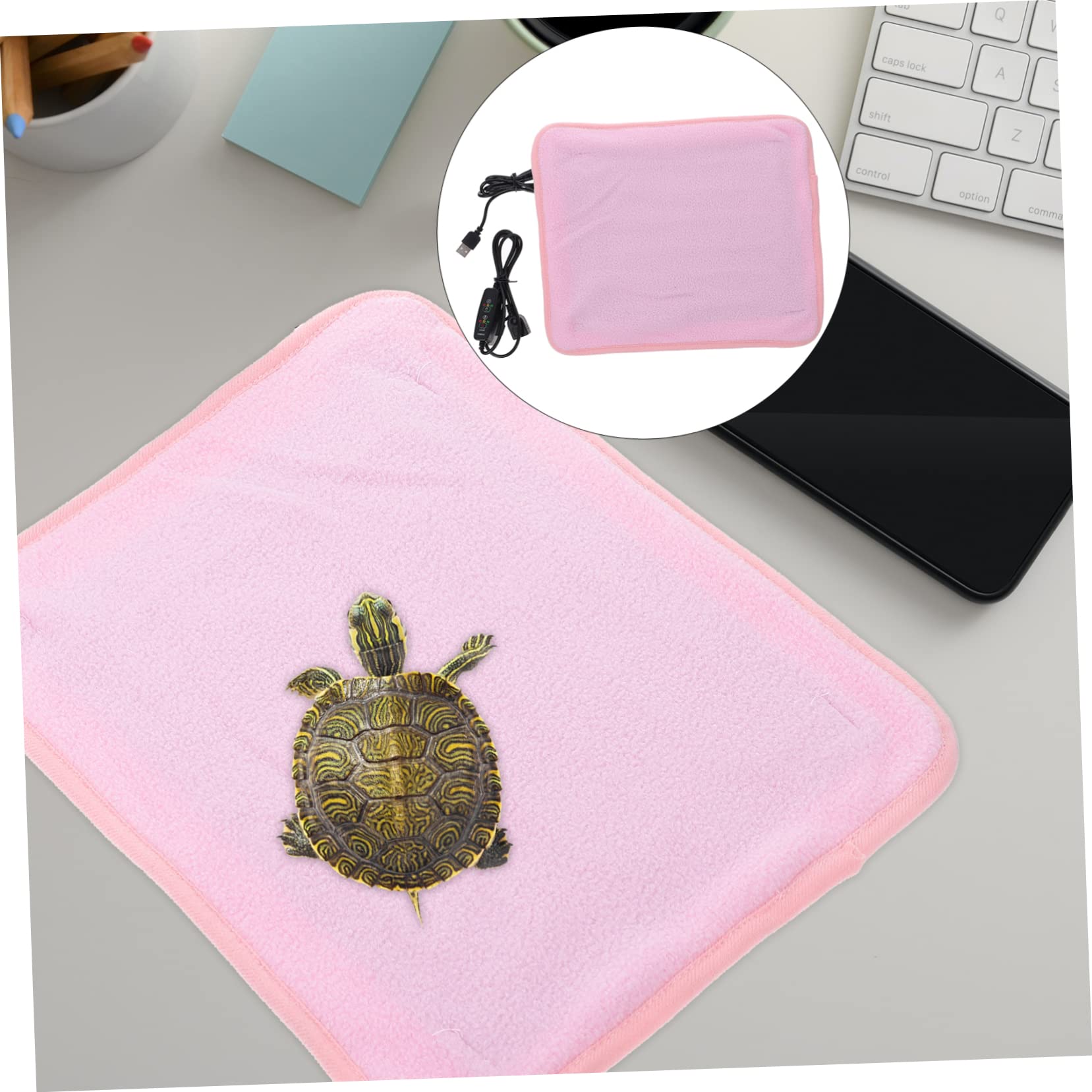 Mipcase 2piezas Alfombra Calefactora para Reptiles Tapete Térmico USB para Serpientes y Animales para Terrarios y Invierno