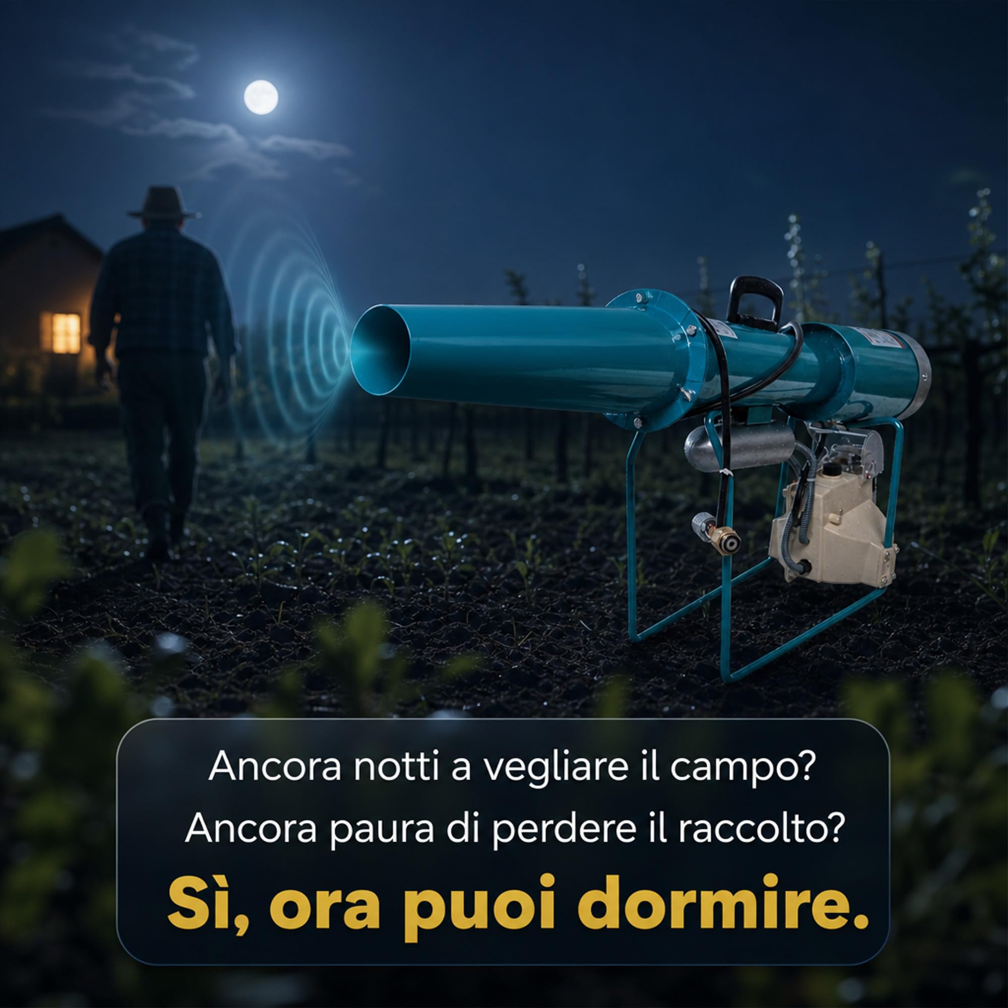 Cannone a Gas GPL spaventa Uccelli e ungulati per Colture e vigneti