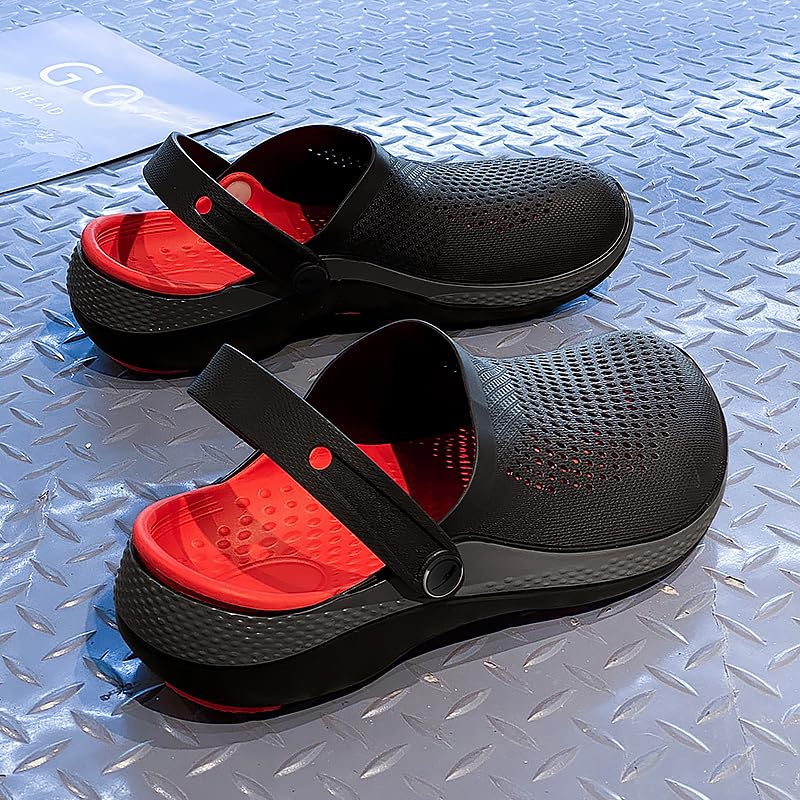 Image of Men's Clog Garden Shoes Adult Mule Outdoor Sports Sandals Summer Water Beach Shoes Casual Comfortable Fashion Breathable Slippers Lightweight