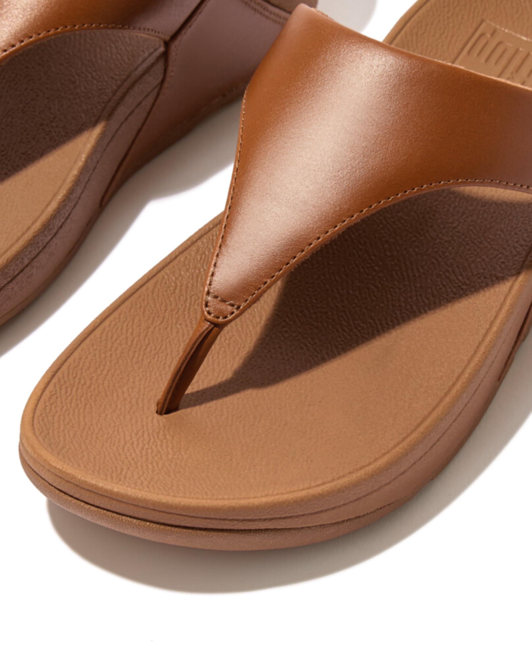 Fitflop Women's Lulu Leather Flip Flops, Toe-Post Sandals, Comfortable with Natural Arch Support - Light Tan - 4 UK