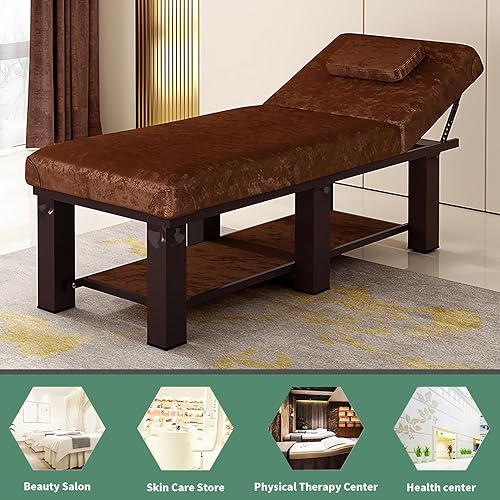 Miniatura 3 de Cama de masaje ajustable, cama de spa, cama facial, se puede utilizar como mesa de terapia física para el hogar, mesa de masaje facial, superficie