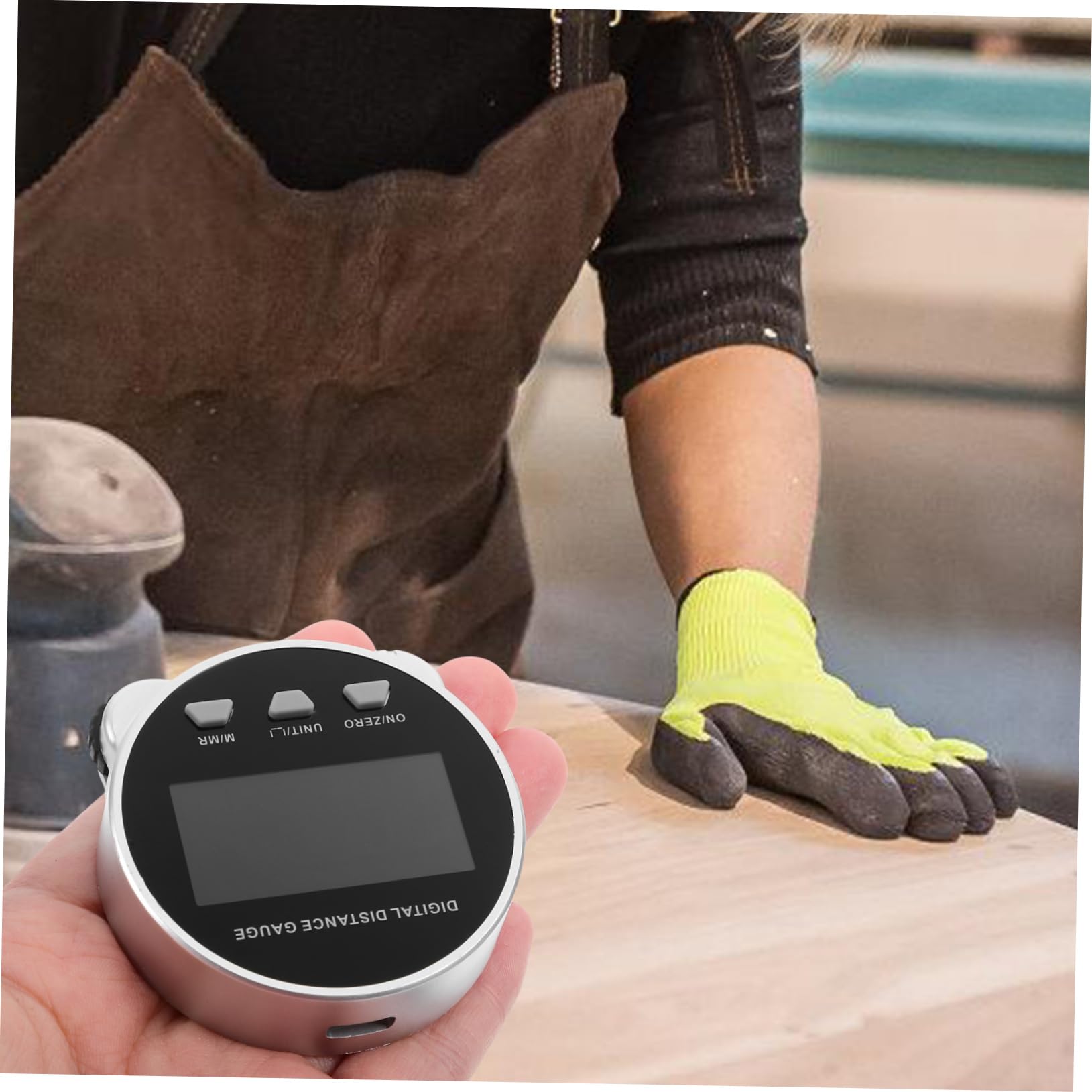 DOITOOL Cinta Métrica Digital con Rueda de Medición, Mide Distancias, Diámetros y Superficies Irregulares, Cuerpo de Abs Negro, 260 Mah