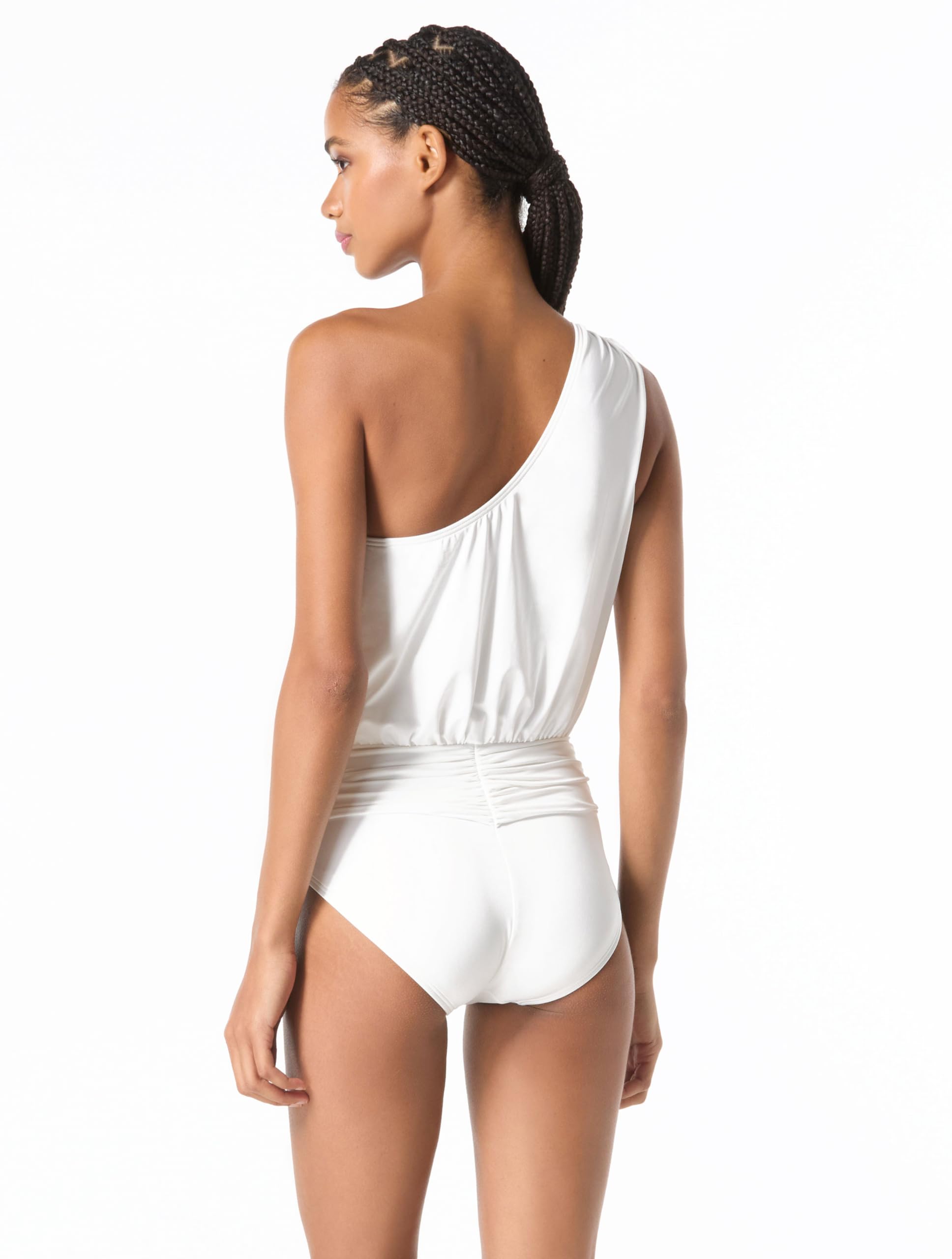 Michael Kors Gathered Shoulder One Piece Costume Intero Donna