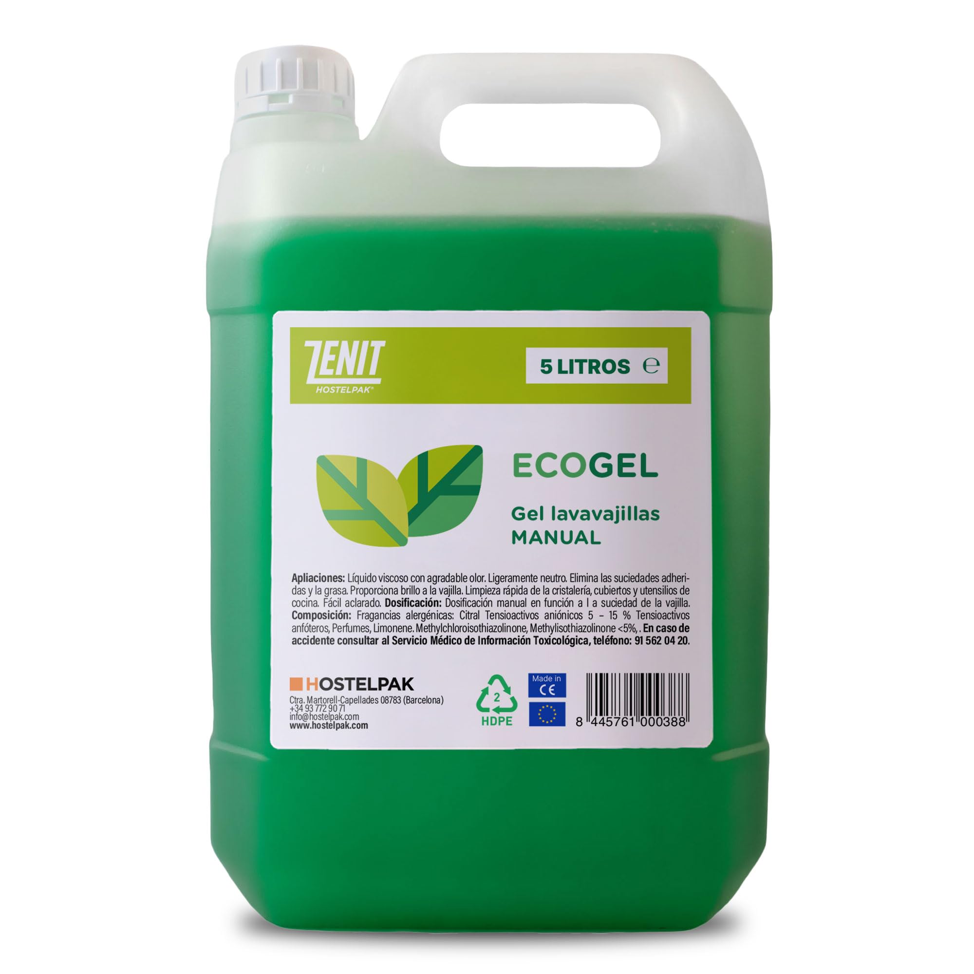 Detegrente lavavajillas manual | lavavajillas a mano | detergente liquido 5 l (Paquete 4)