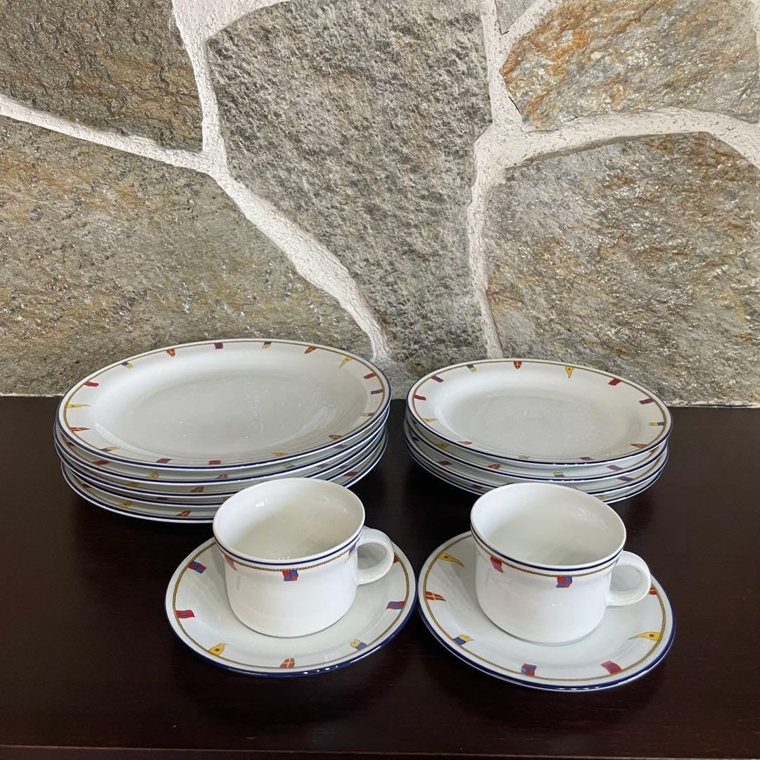 リチャードジノリ クリッパー スープカップ&ソーサー 2セット ホワイト