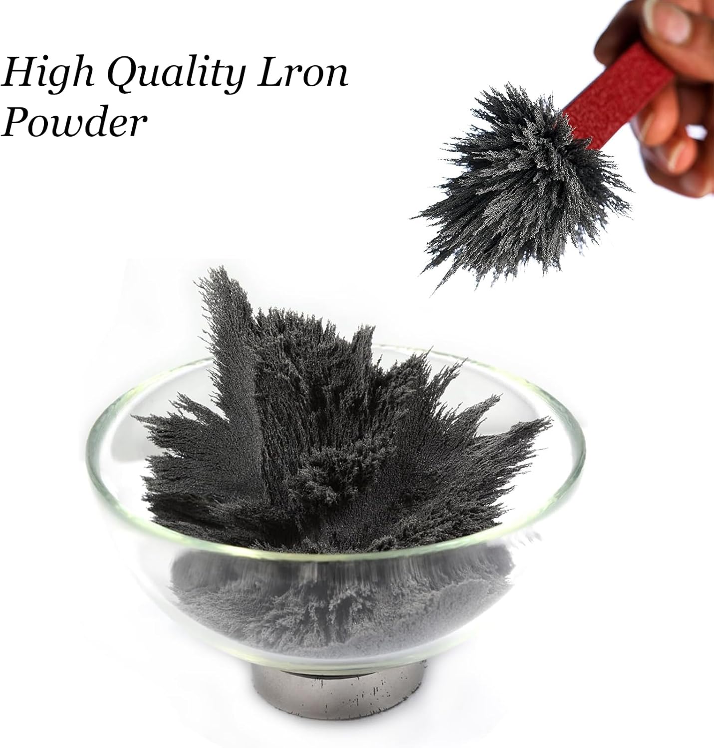 Iron Powder, Iron Filings, Iron Powder Filings Magnetic Power for Magnet Education and School Experiments Learning, 8 Ounce Iron Oxide Powder Shavings for Science