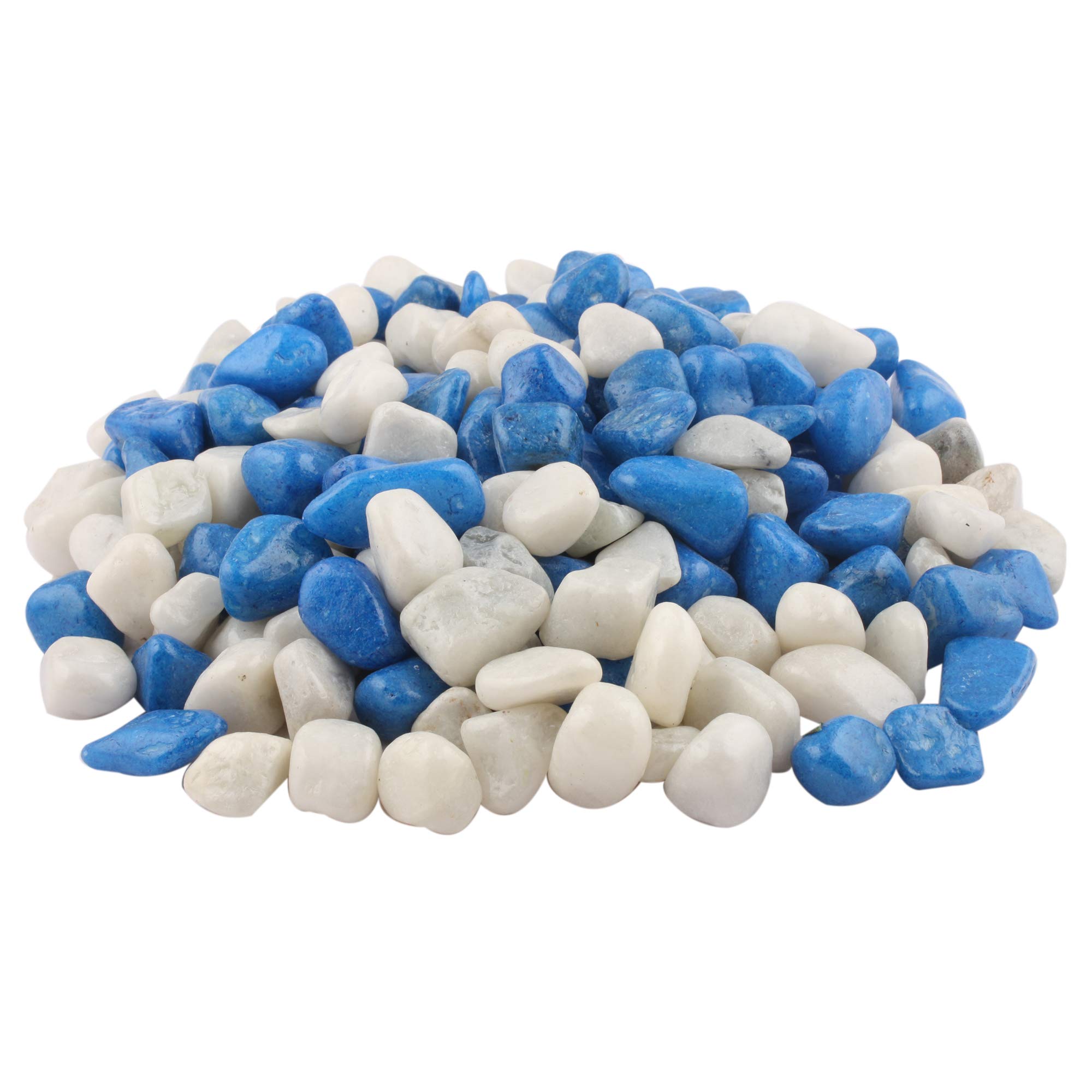 Amazing Stones Vase Fillers and Aquarium Pebbles Chips for Indoor and Outdoor Decor, Blue-White, 5 kg (B07N8CQ33G) Amazon Price History, Amazon Price Tracker