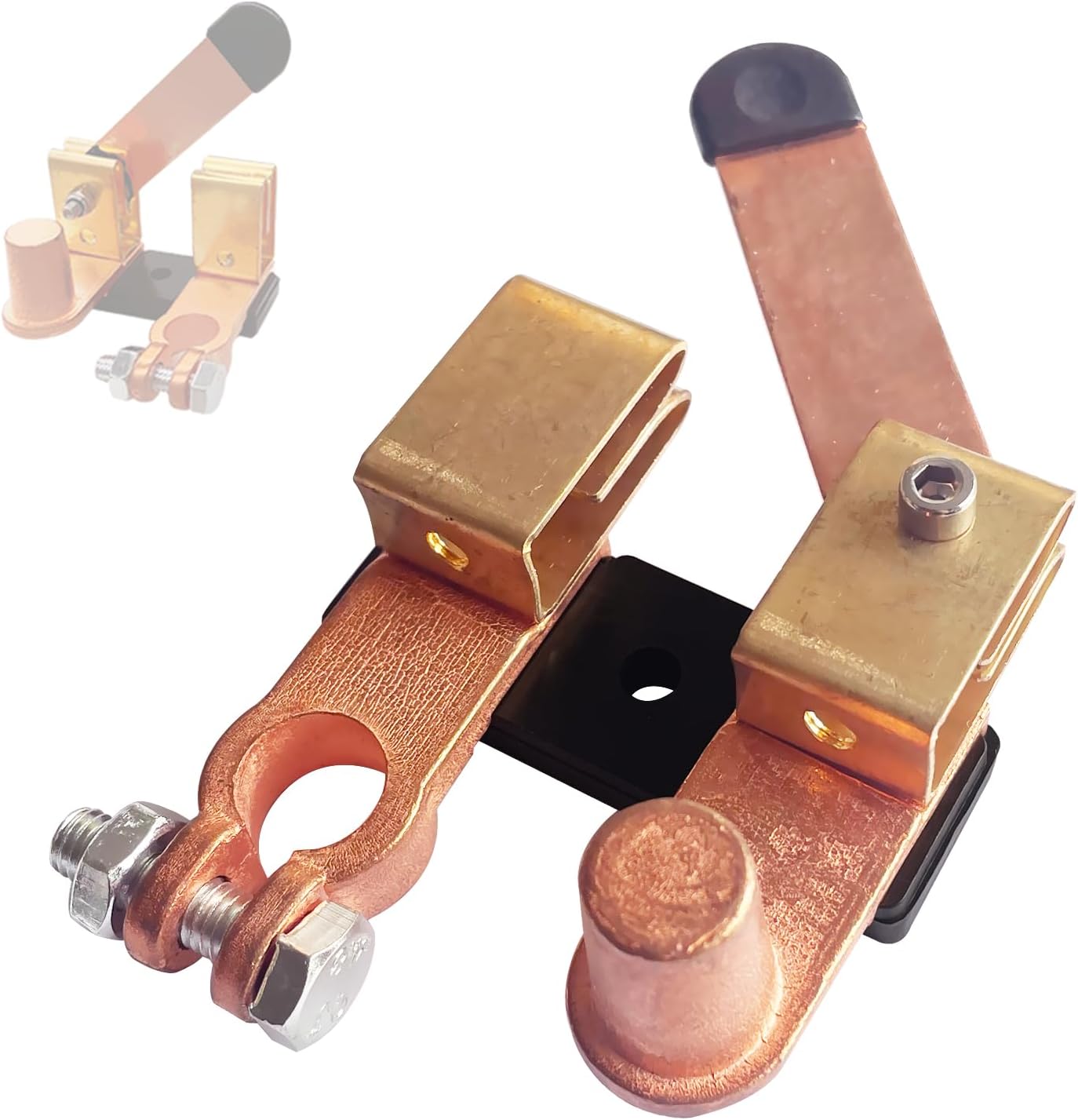 Top Post Battery Master Disconnect Switch (2pcs) Universal Battery Terminal Link Cut Off Switch Disconnect Isolator 12V Or 24V CBoat Car Truck RV Camper Tractor Vehicles - View #12