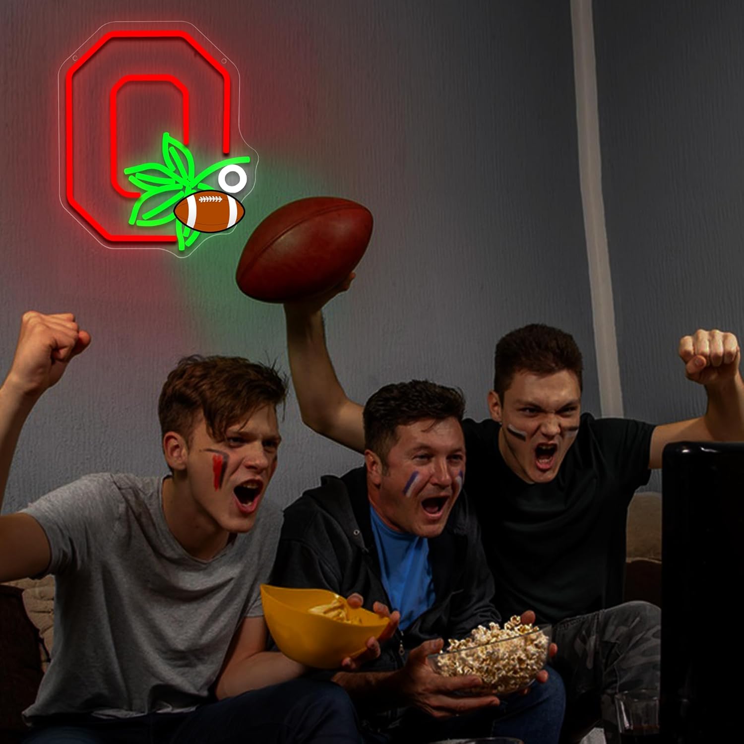 University Neon Sign for Wall Decor University Football Team Logo Led Neon Sign for Man Cave Birthday Gifts for Fans Dimmable Led Neon Light for Party Club Bar Dorm Decor Size12.9 * 10.9In(CP136) - Image 5