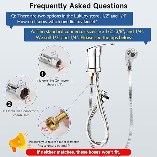 Miniatura 8 de Kit de rociador de manguera de tazón de champú, manguera de champú de tuerca de 1/2 pulgada para fijar la tubería de agua, para fregadero de salón y