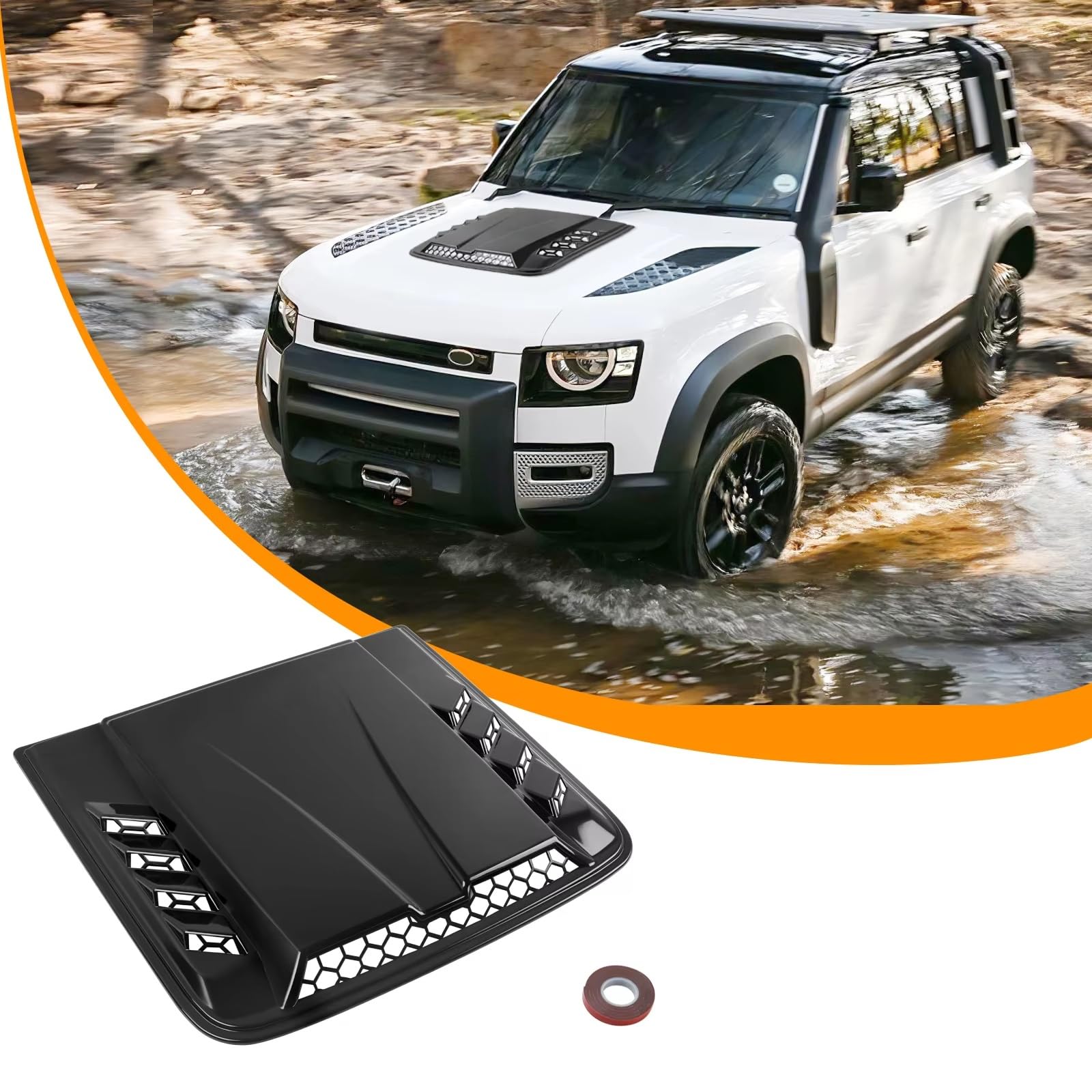 Prese d'Aria Cofano auto Compatibile Con Chevy Per Camaro Bonnet Scoop Vent Decorativo Car Exterior Tuning Parte Di Ricambio(Black 1)