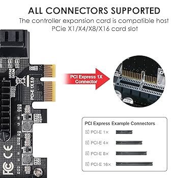 Amazon.co.jp: MZHOU PCI Express SATA3.0 増設ボード 6ポート