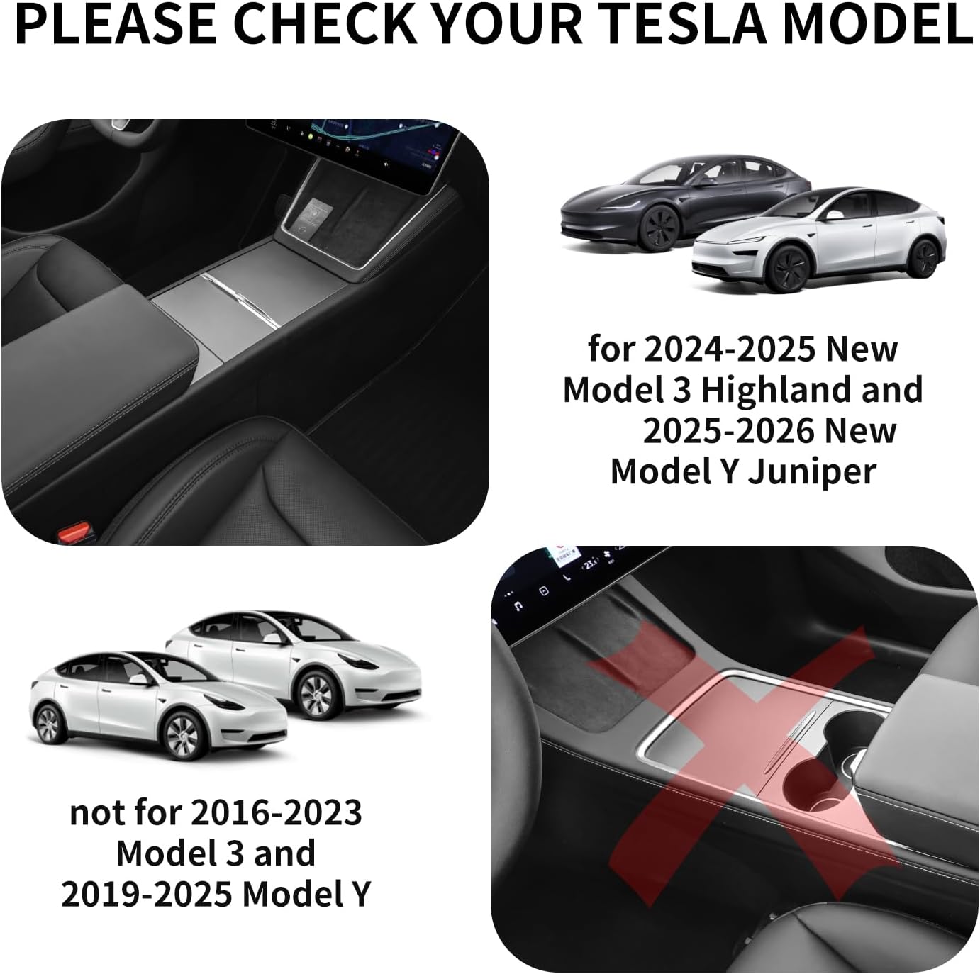 Center Console Organizer for Tesla Model Y Juniper & Model 3 Highland image 2