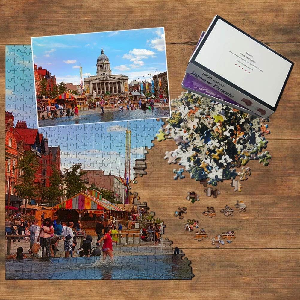 UK England Nottingham Jigsaw Puzzle 1000 Piece Travel Souvenir Wooden