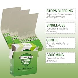BARBERUPP Styptic Stick Shave Accessories (Green Stix, 3 Pack) Stops Bleeding For Razor Nicks For Men & Women - Sanitary and Great For Barbers or Personal