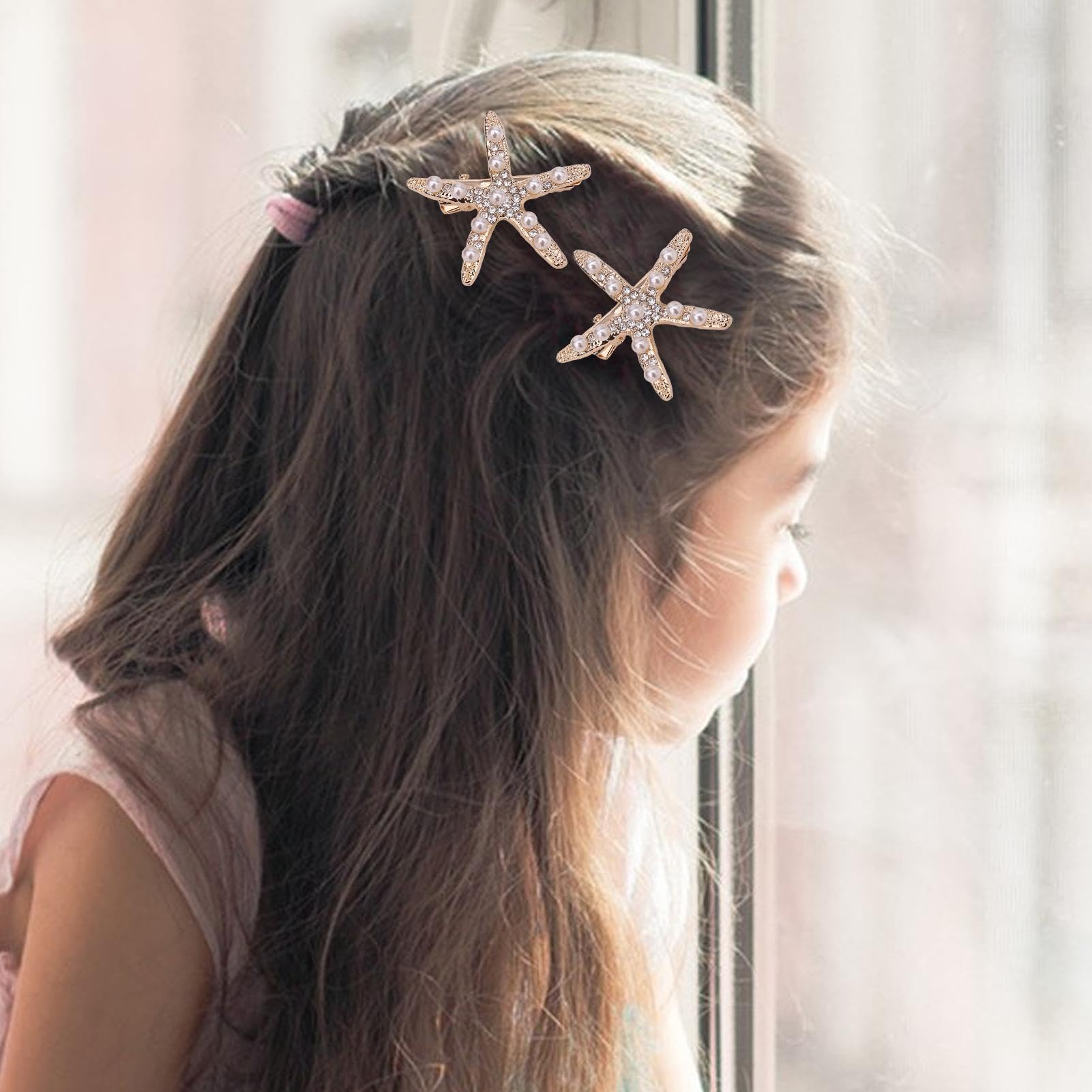 Amazon.co.jp: ヒトデのヘアピン、かわいいヒトデのヘアクリップ | 2X