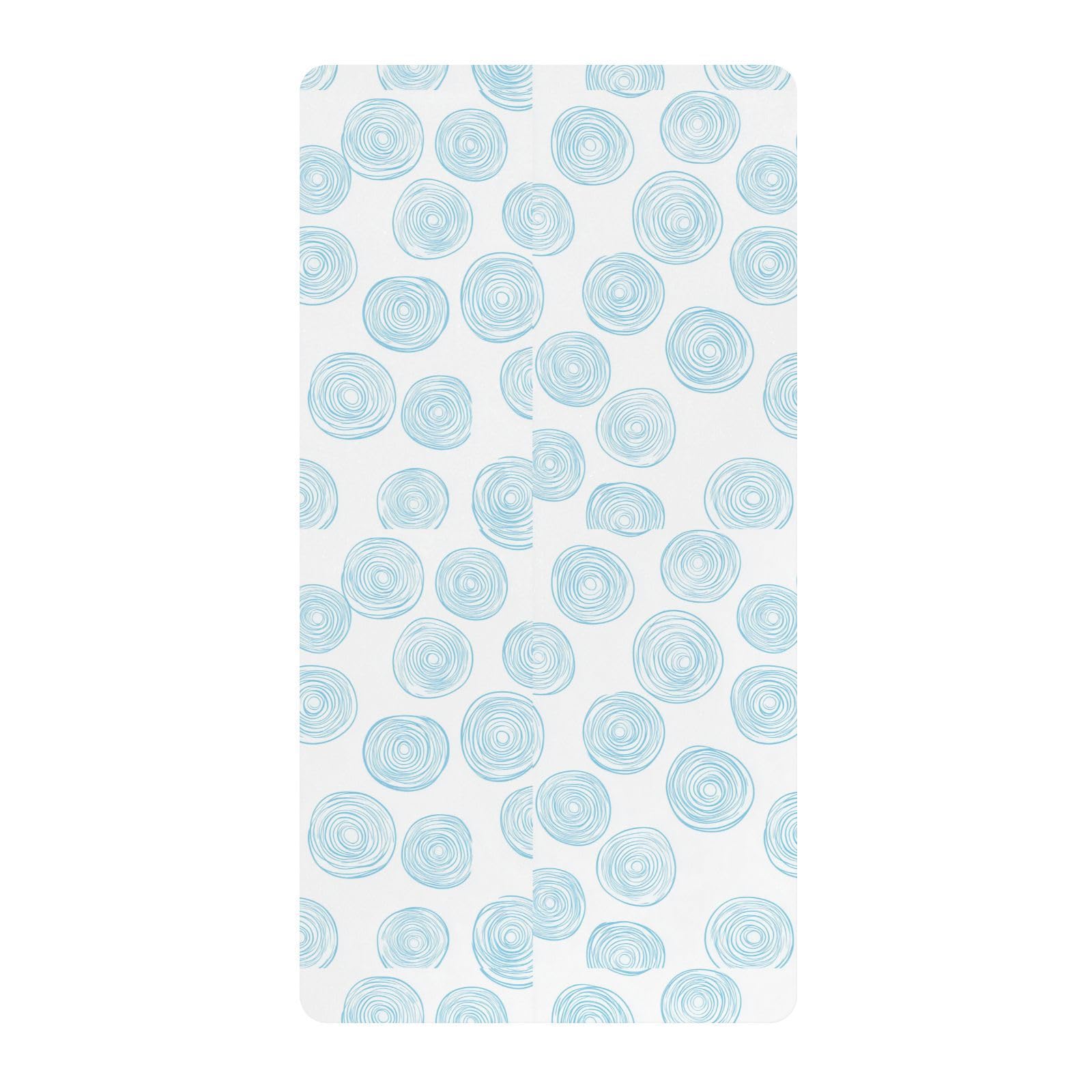 Blu Cartoon Carino Cerchio Lenzuola per Neonati Ragazze Cotone Baby Playard Sheet Morbido Traspirante Bambini Culla Lenzuolo per Nido, 1 Confezione cuna de Acolchonado