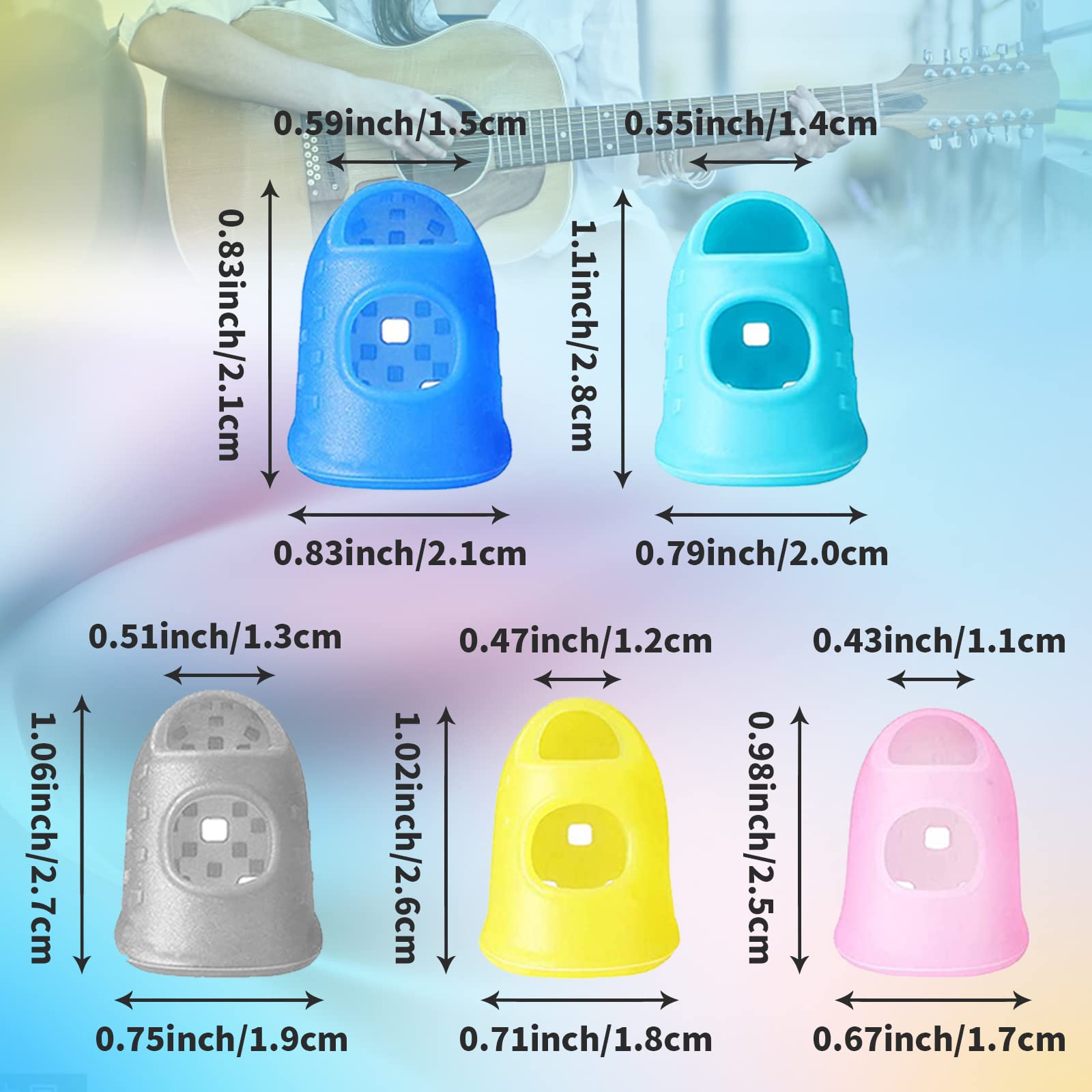 10 Pcs Doigts En Caoutchouc SiliCône Dé à Coudre Doigts Poignées