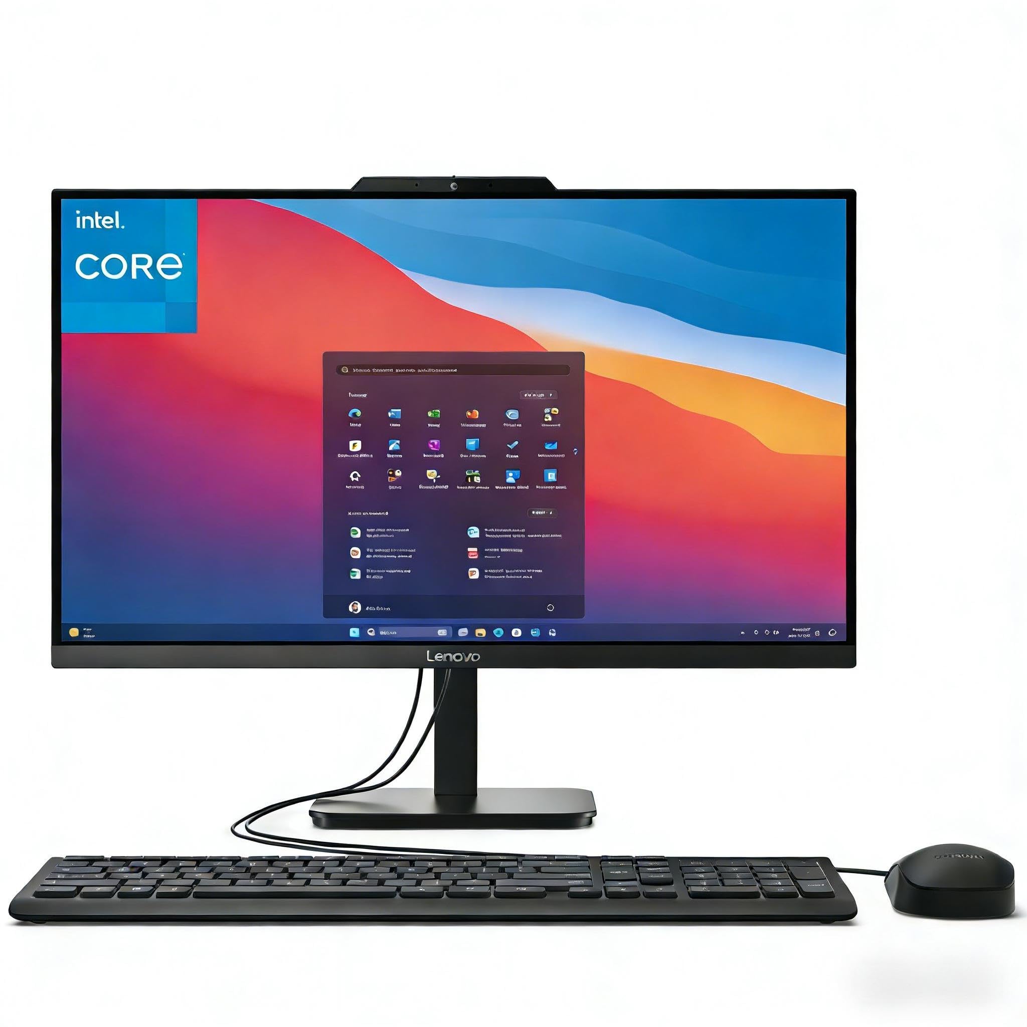 Lenovo 24 All-in-One FHD Desktop Computer, 16GB DDR4 RAM, 512GB PCIe SSD, Intel 8-Core Processor i3-N305 (Beat i5-1140G7), 23.8" AIO for Home Office,