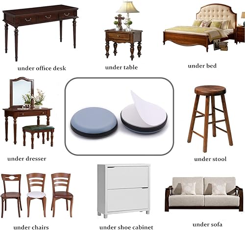 Miniatura 4 de Deslizadores adhesivos para muebles de 1-58 pulgadas, silla de horno deslizantes de PTFE en muebles y electrodomésticos de cocina, deslizador fácil