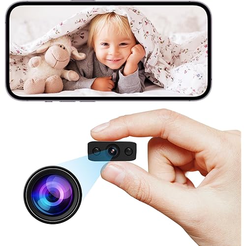 Spy Hidden Wireless WiFi Security Camera, Nanny Cam for Office Indoor Baby Car Surveillance Cameras with Motion Detection Night Vision 1080P Remote Phone APP
