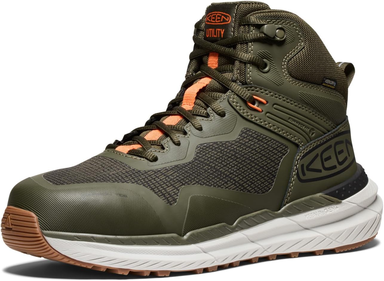 KEEN Utility mens Synchro Mid Height Composite Toe Waterproof Durable Comfortable Sneaker Style