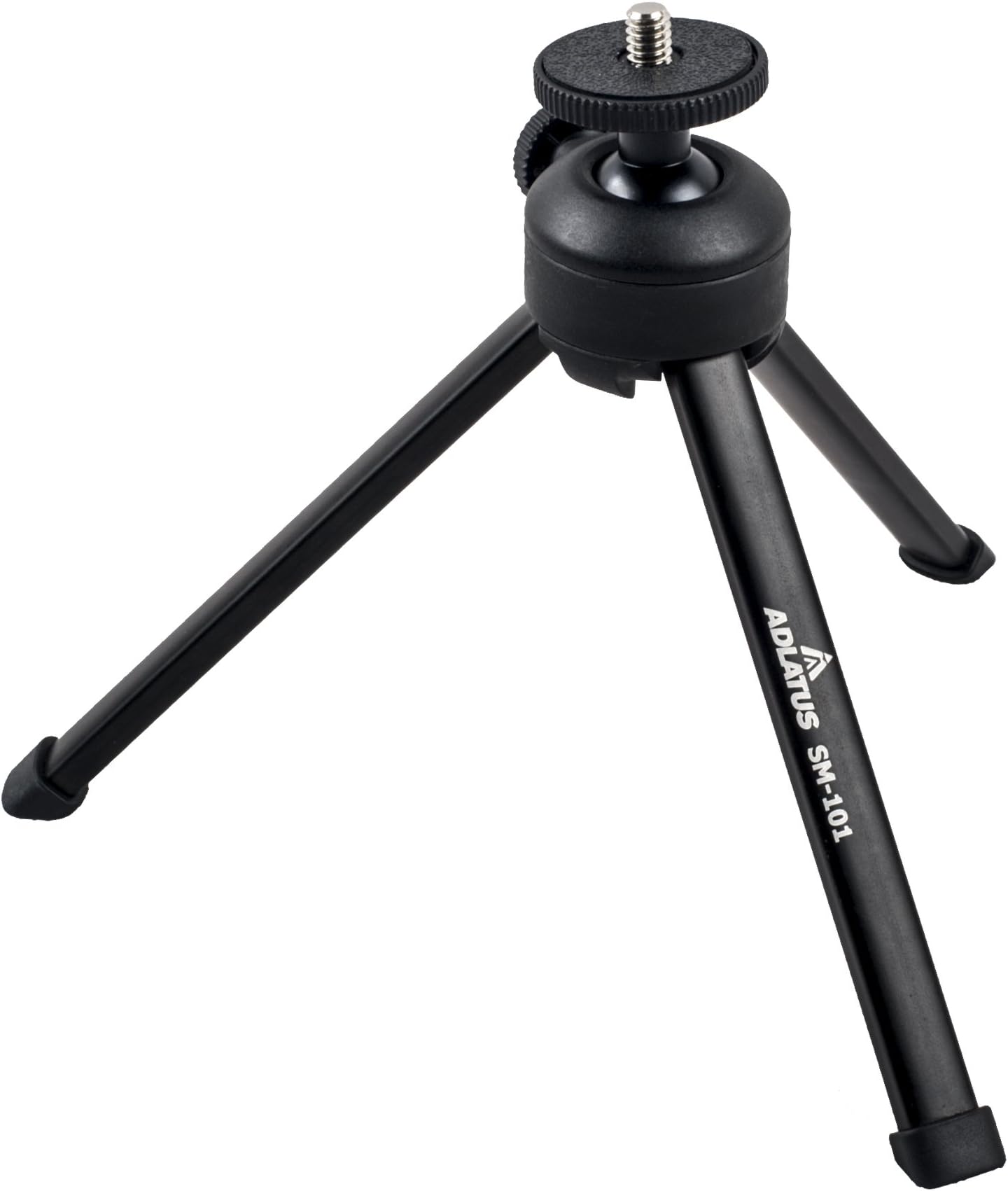 SM-101 mini desk tripod with ball head (maximum load 1 kg, compact and lightweight), suitable for mobile phone, GoPro, iPhone, smartphone, can also be used as a handle