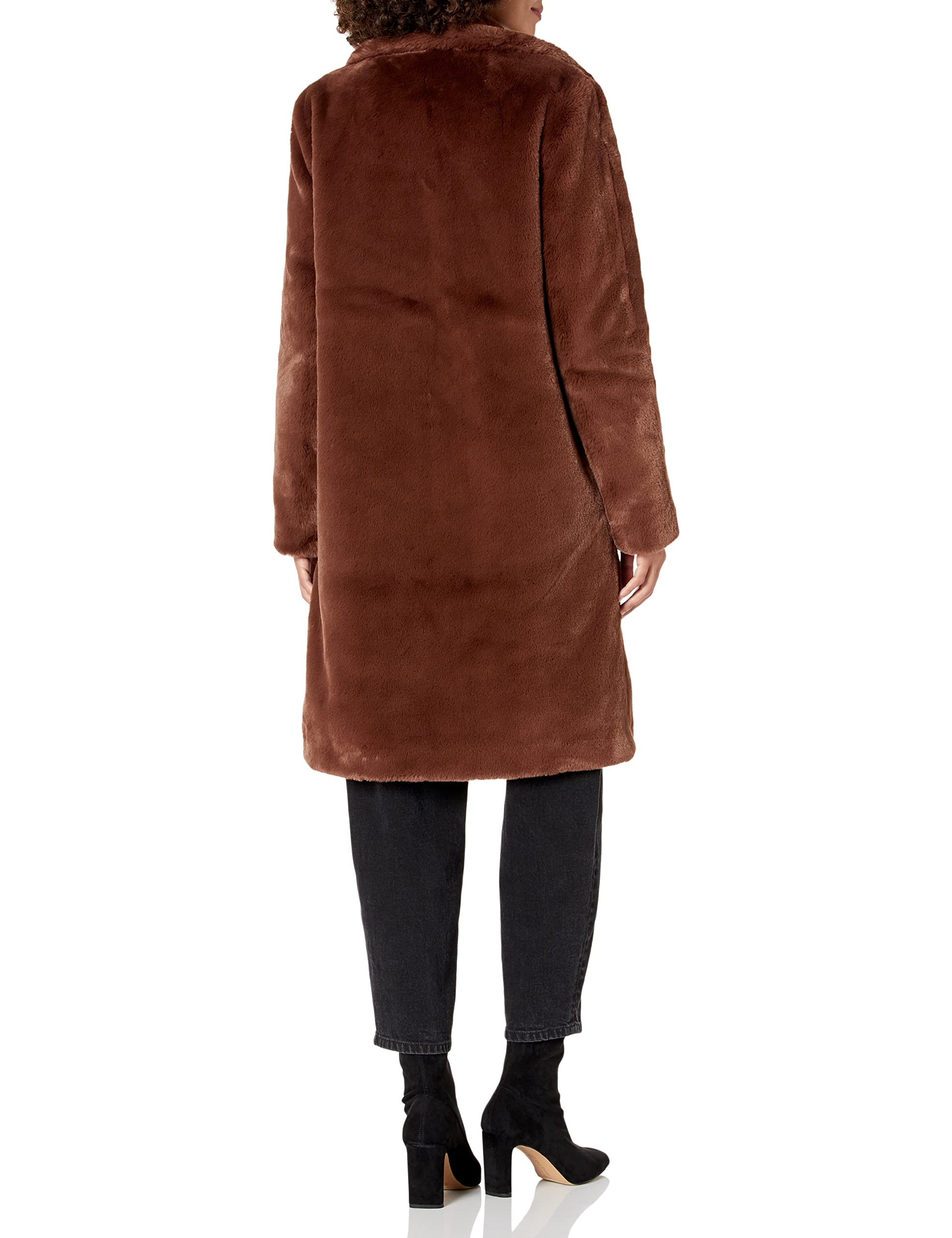 The Drop, Kiara, Cappotto da Donna, Lungo e Morbido in Finta Pelliccia