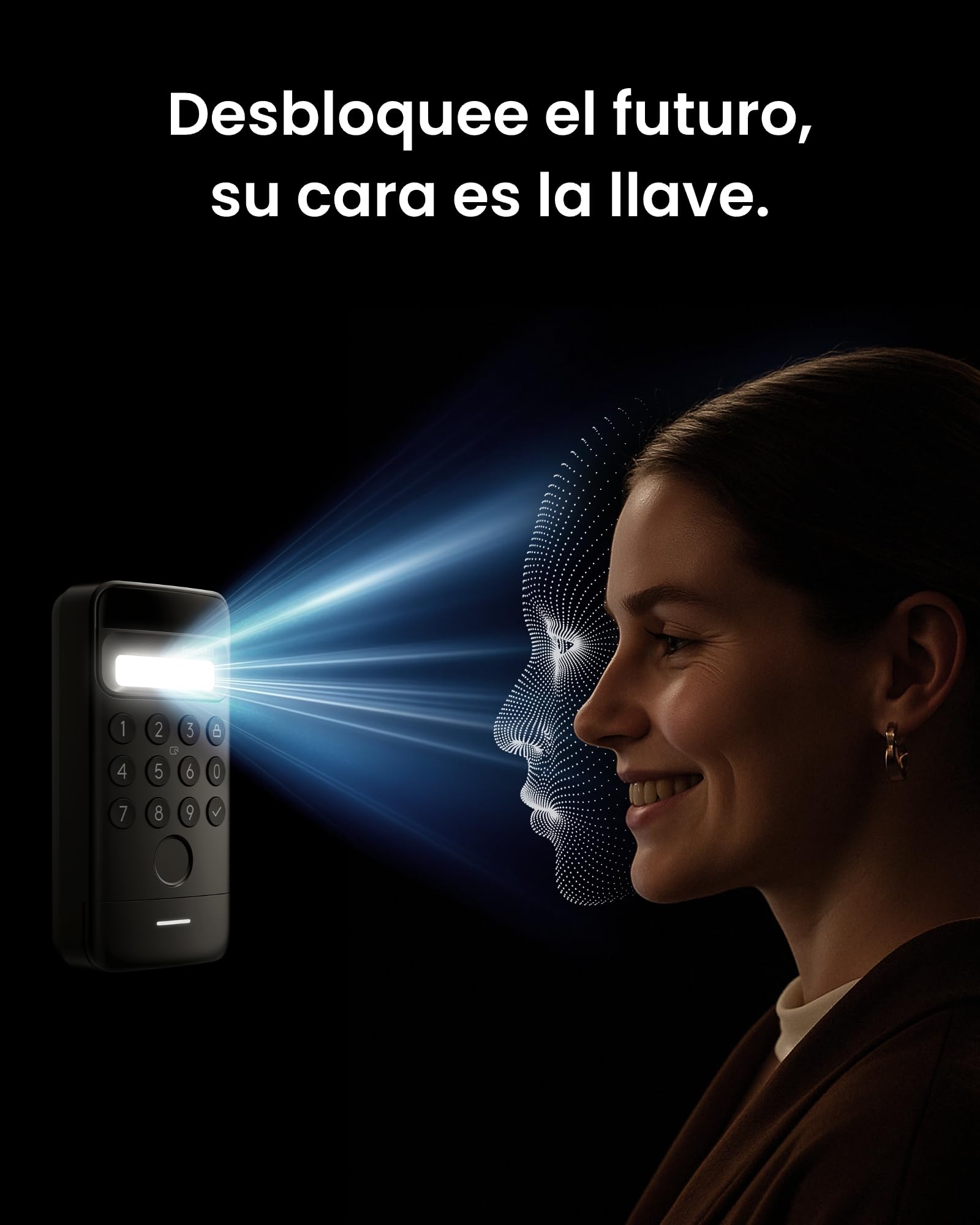 SwitchBot Lock Ultra, Cerradura Inteligente WiFi con Teclado con Reconocimiento Facial 3D, Huella Dactilar, Cerradura Electrónica con Batería Recargable, Admite Matter, Alexa, Google, IFTTT